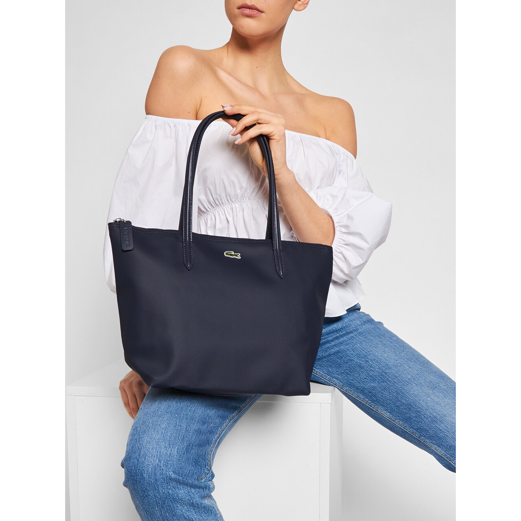 Lacoste Geantă S Shopping Bag NF2037PO Bleumarin - Pled.ro