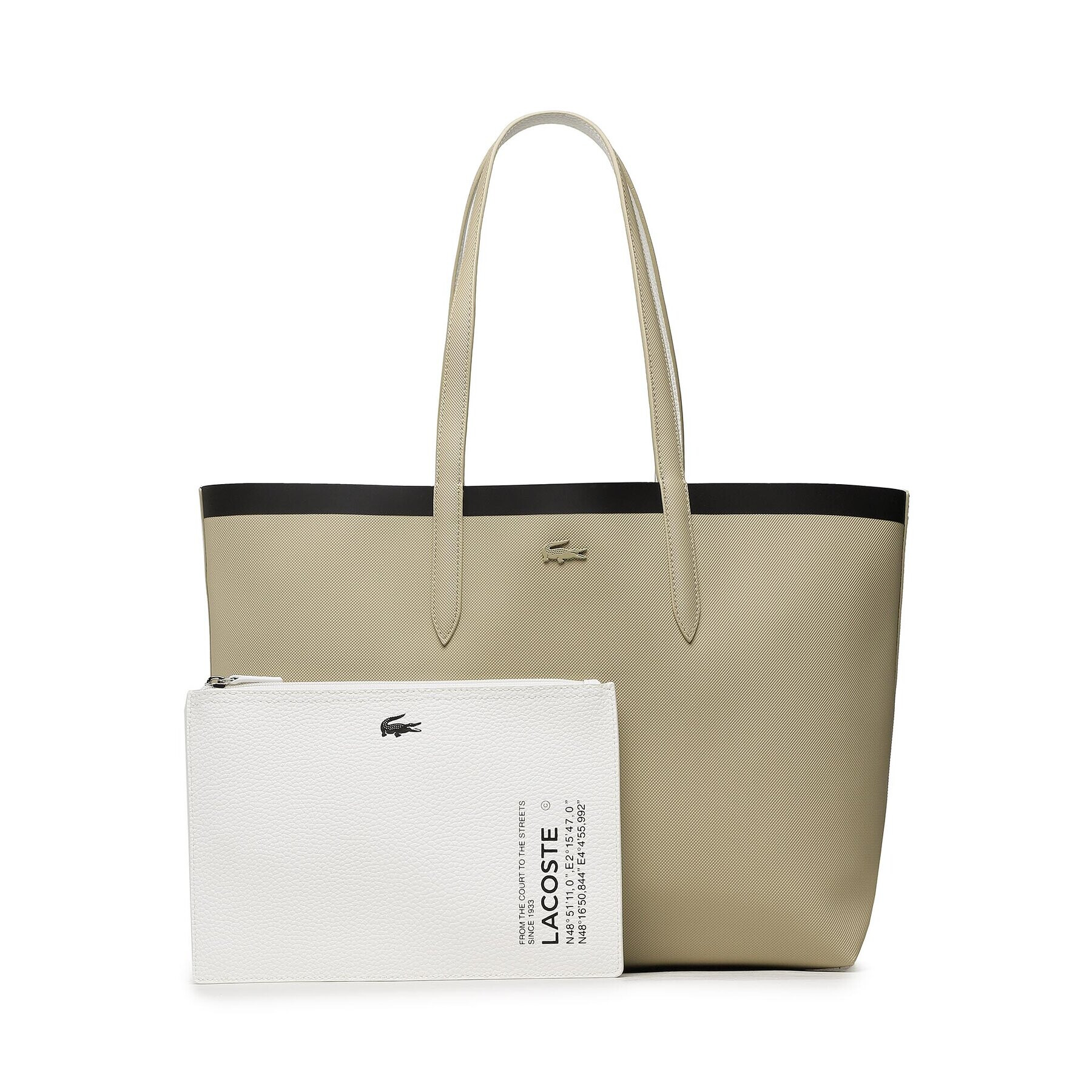 Lacoste Geantă Shopping Bag NF4237AS Alb - Pled.ro