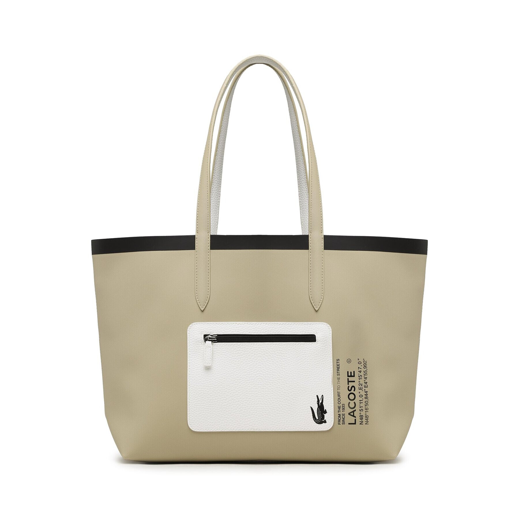 Lacoste Geantă Shopping Bag NF4237AS Alb - Pled.ro