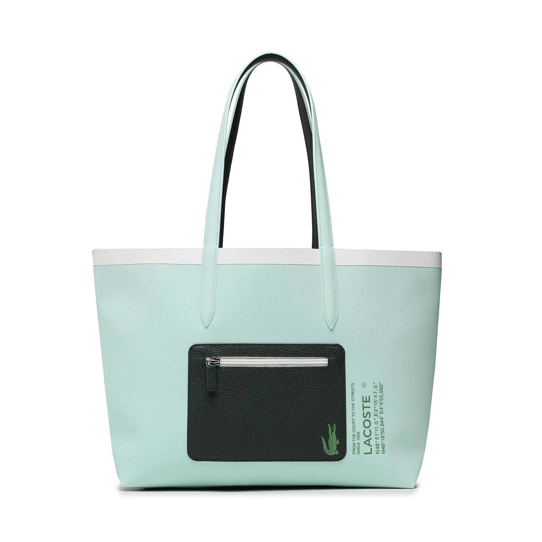 Lacoste Geantă Shopping Bag NF4237AS Verde - Pled.ro