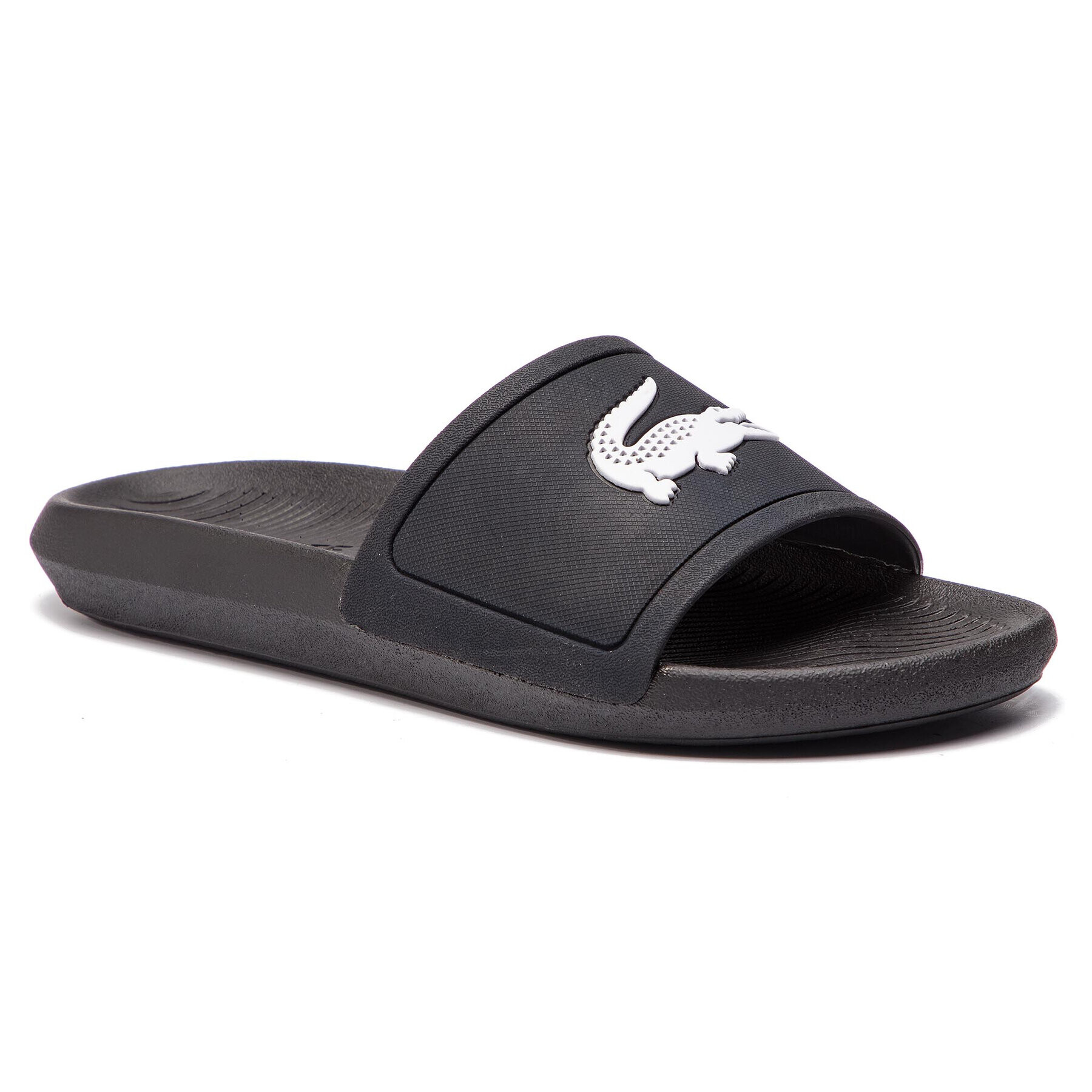 Lacoste Șlapi Croco Slide 119 1 CMA 7-37CMA0018312 Negru - Pled.ro