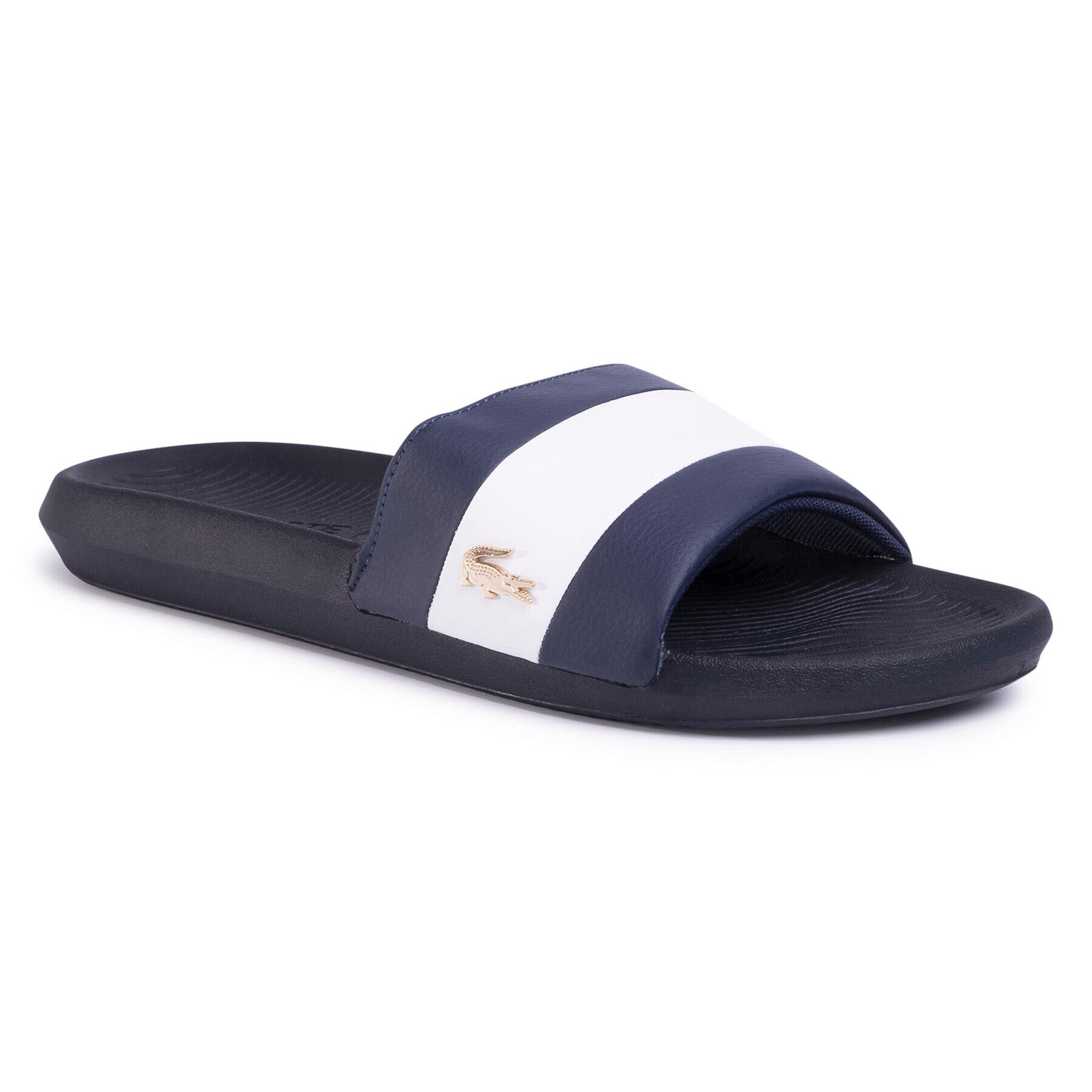 Lacoste Șlapi Croco Slide 120 3 Us Cma 7-39CMA0061092 Bleumarin - Pled.ro