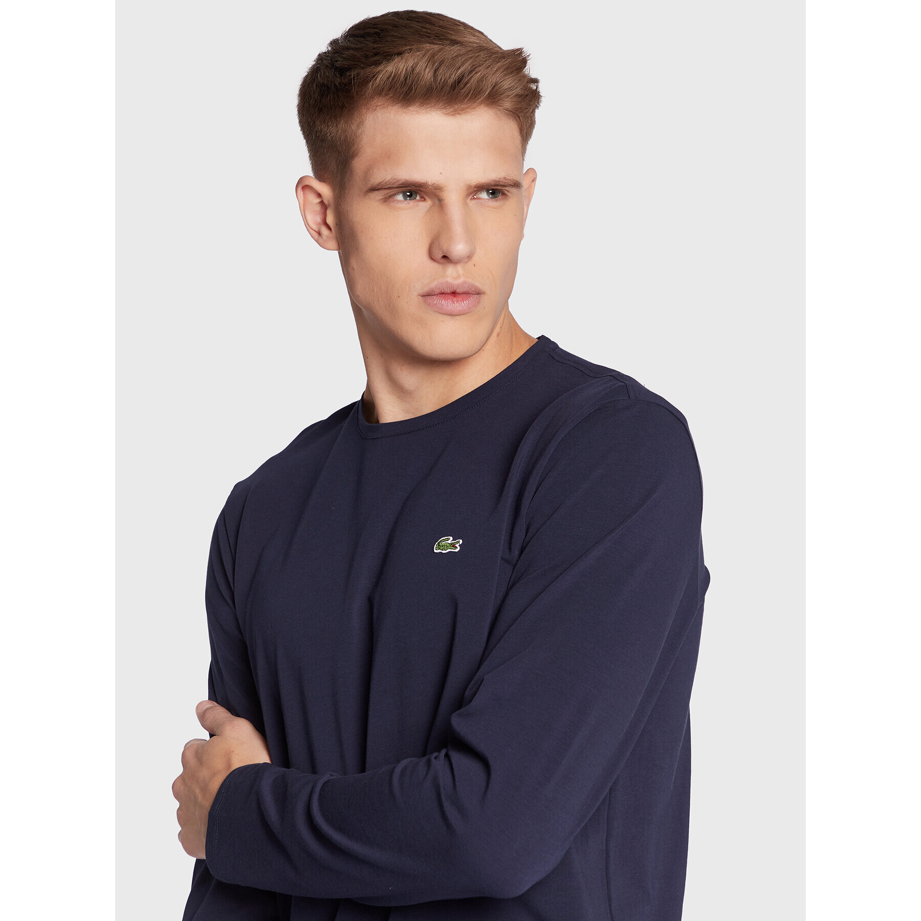 Lacoste Longsleeve TH0990 Bleumarin Regular Fit - Pled.ro