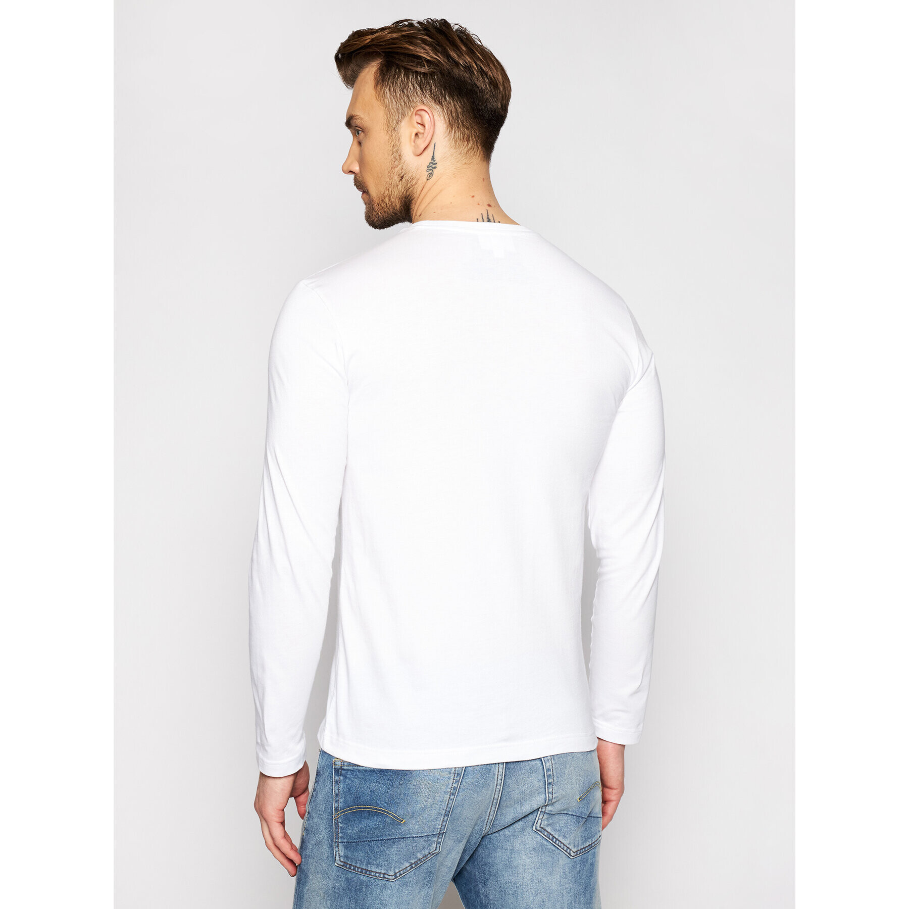 Lacoste Longsleeve TH2040 Alb Regular Fit - Pled.ro