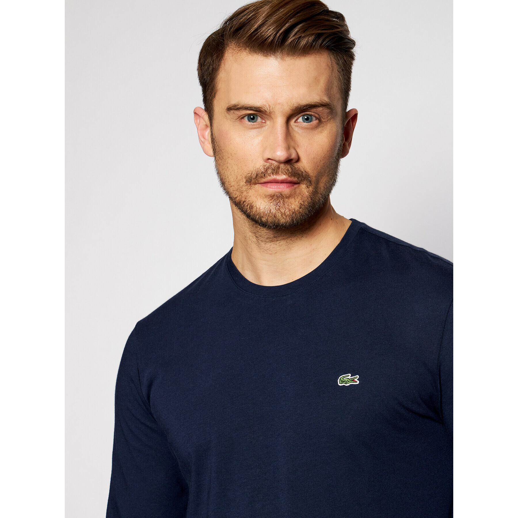 Lacoste Longsleeve TH2040 Bleumarin Regular Fit - Pled.ro