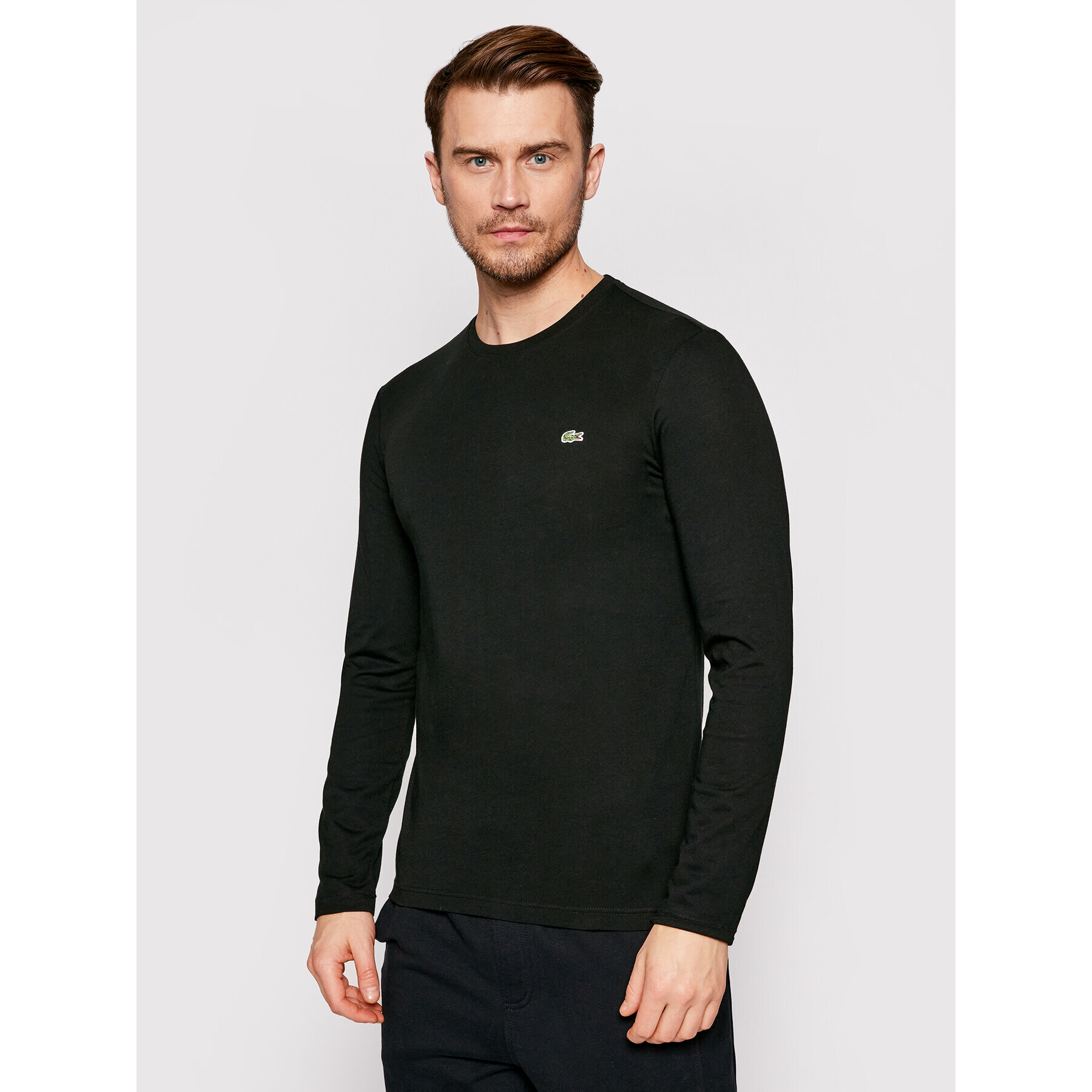 Lacoste Longsleeve TH2040 Negru Regular Fit - Pled.ro