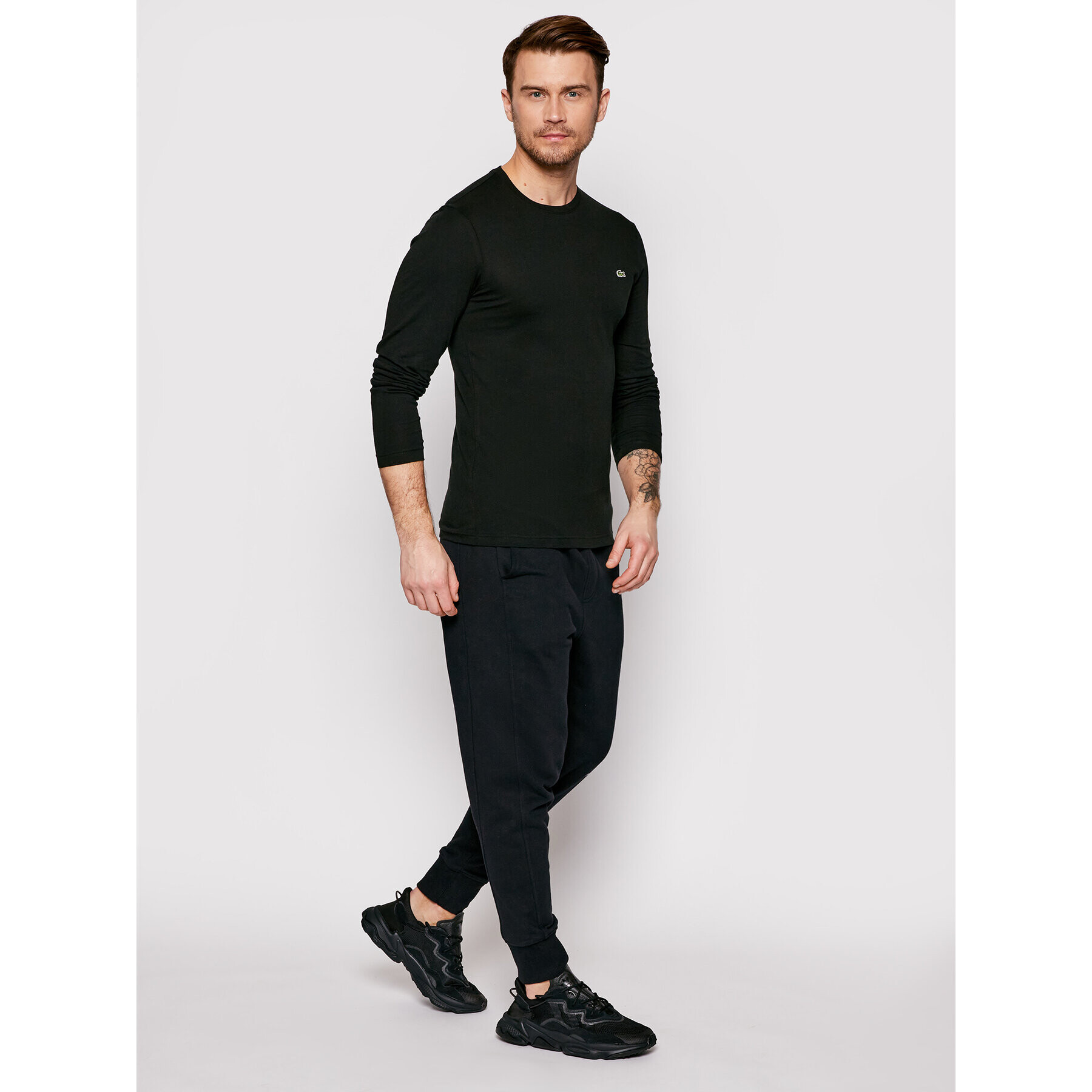 Lacoste Longsleeve TH2040 Negru Regular Fit - Pled.ro