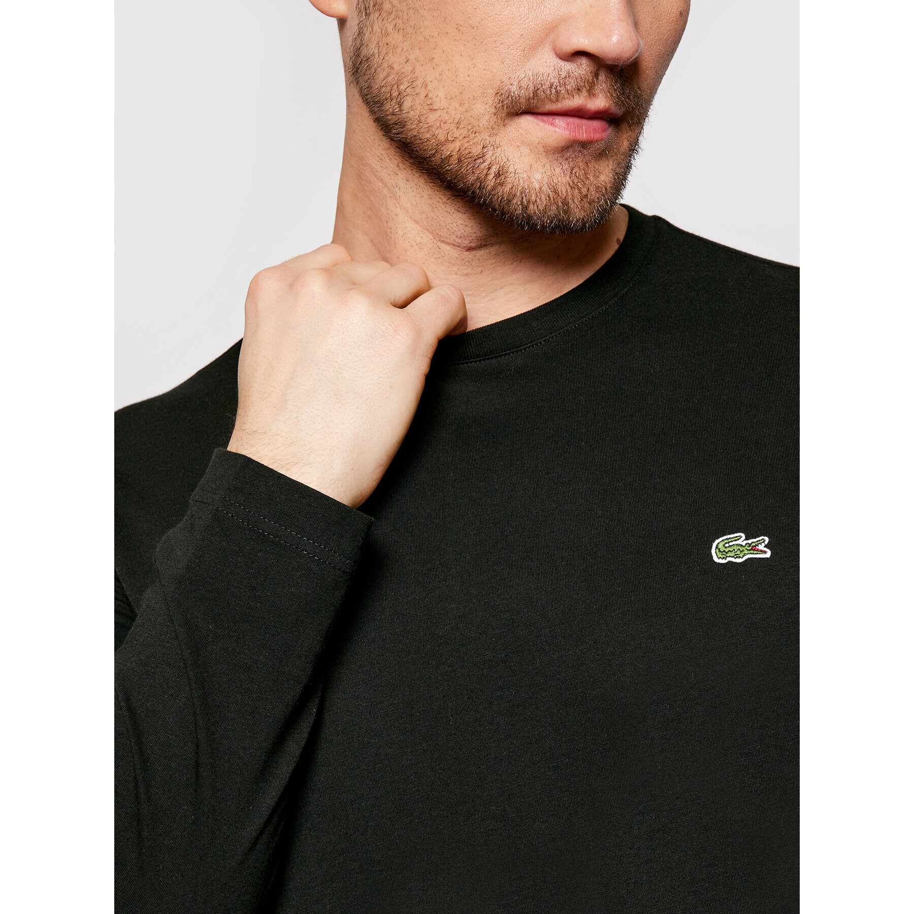 Lacoste Longsleeve TH2040 Negru Regular Fit - Pled.ro