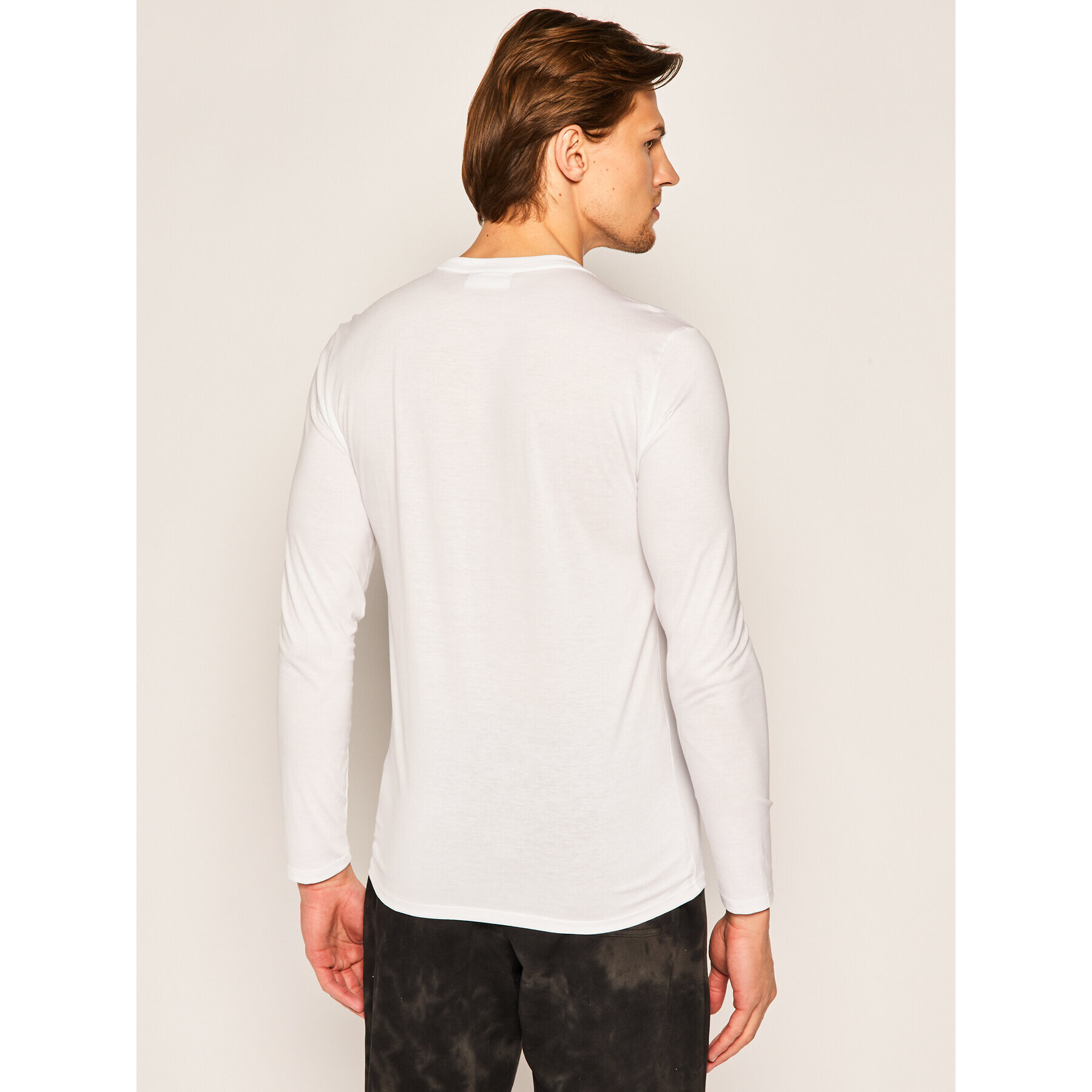 Lacoste Longsleeve TH6712 Alb Regular Fit - Pled.ro