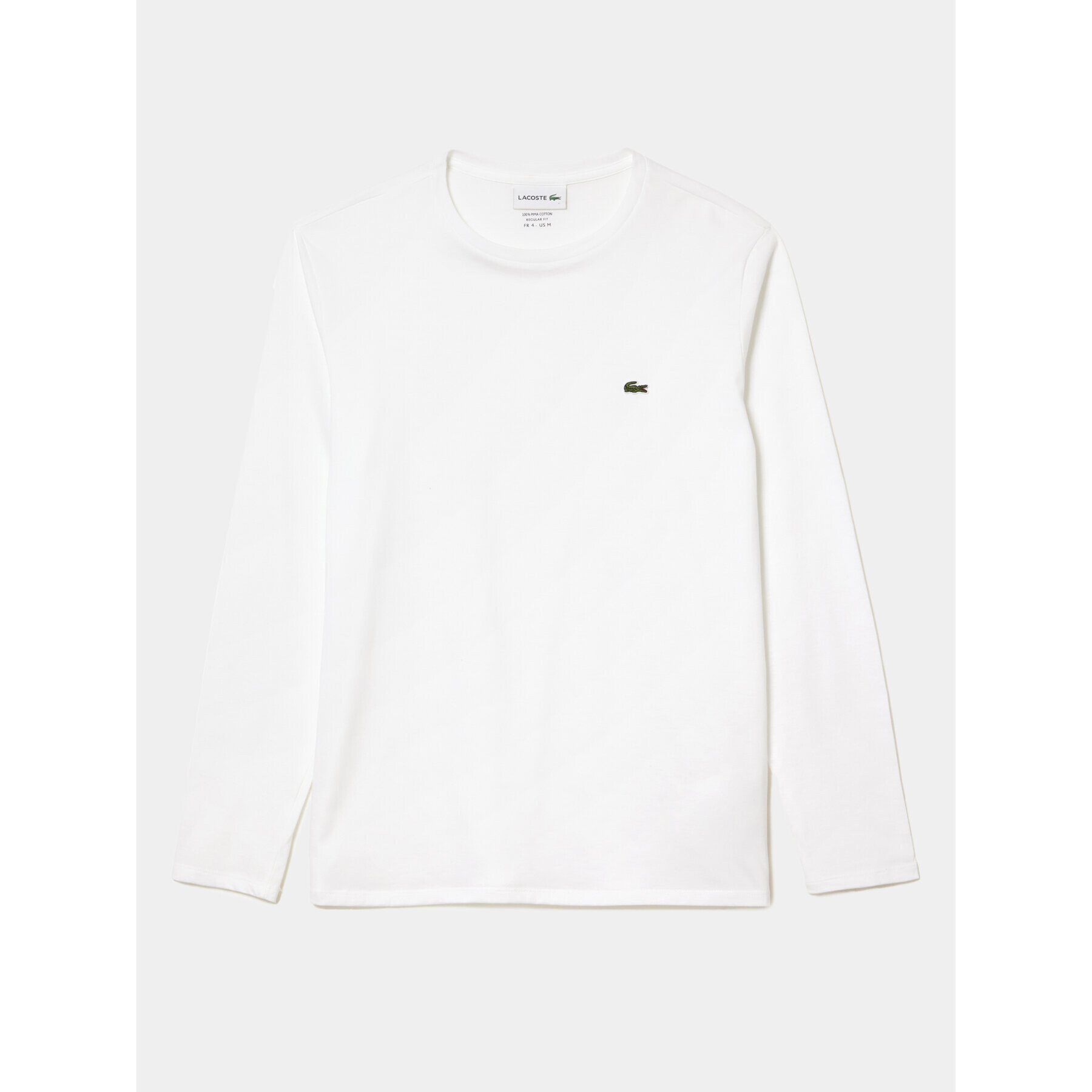 Lacoste Longsleeve TH6712 Alb Regular Fit - Pled.ro