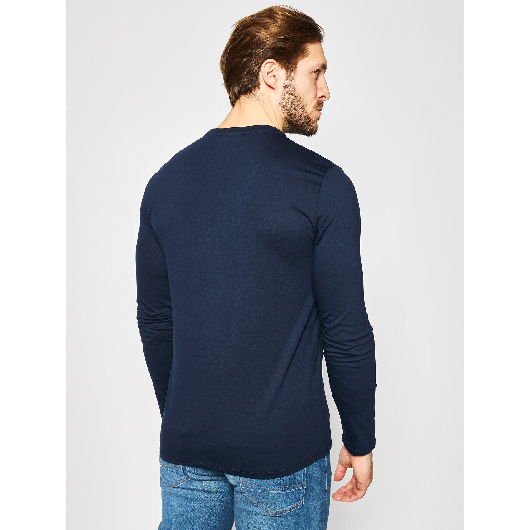 Lacoste Longsleeve TH6712 Bleumarin Regular Fit - Pled.ro