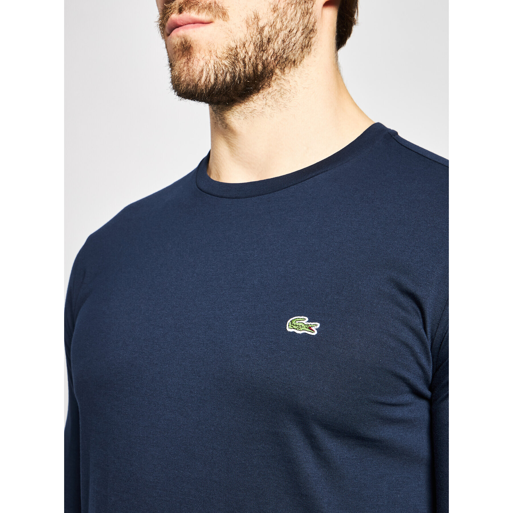 Lacoste Longsleeve TH6712 Bleumarin Regular Fit - Pled.ro