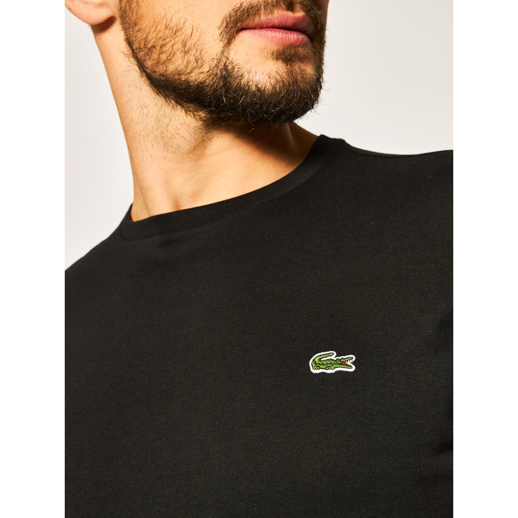 Lacoste Longsleeve TH6712 Negru Regular Fit - Pled.ro