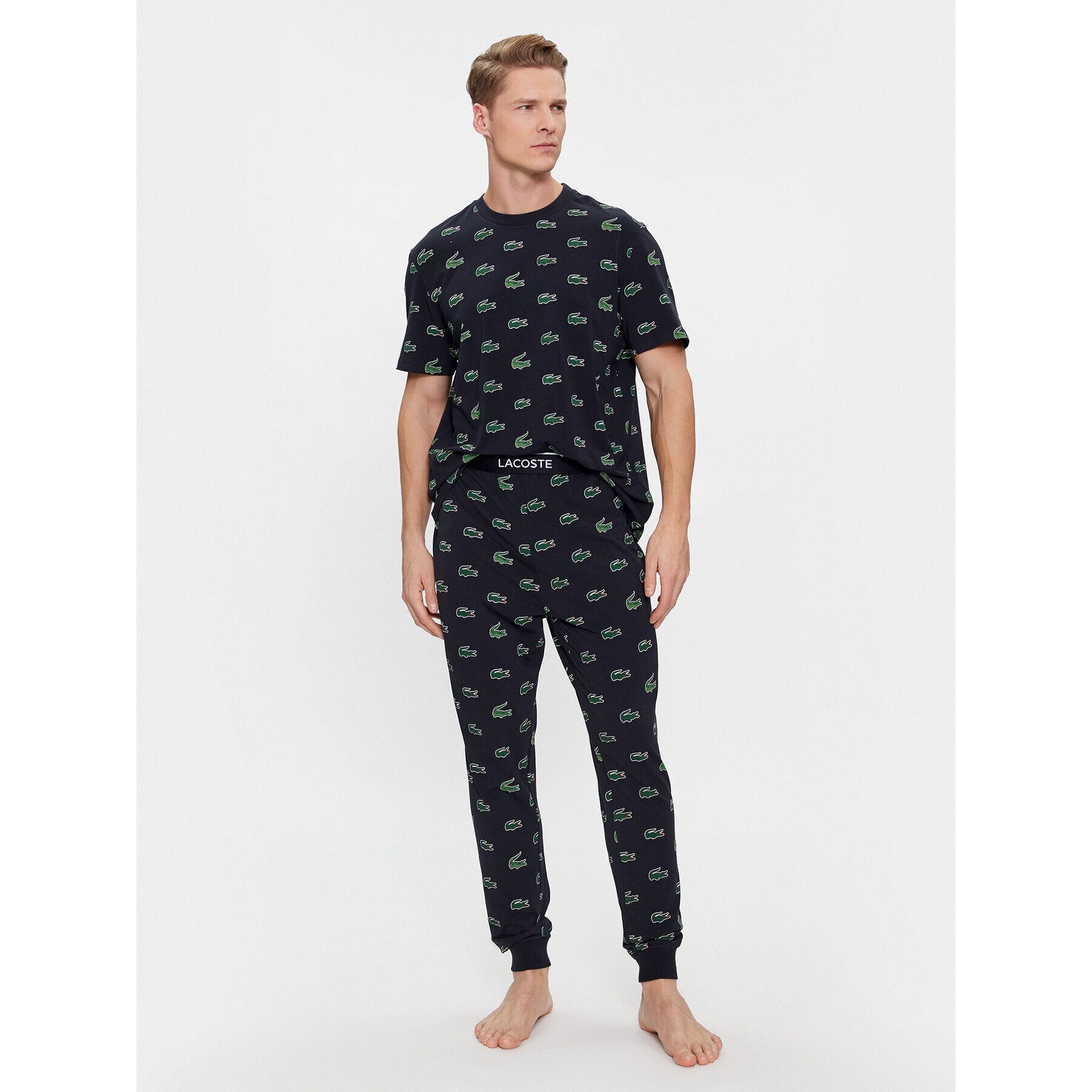 Lacoste Pijama 4H1505 Negru Regular Fit - Pled.ro