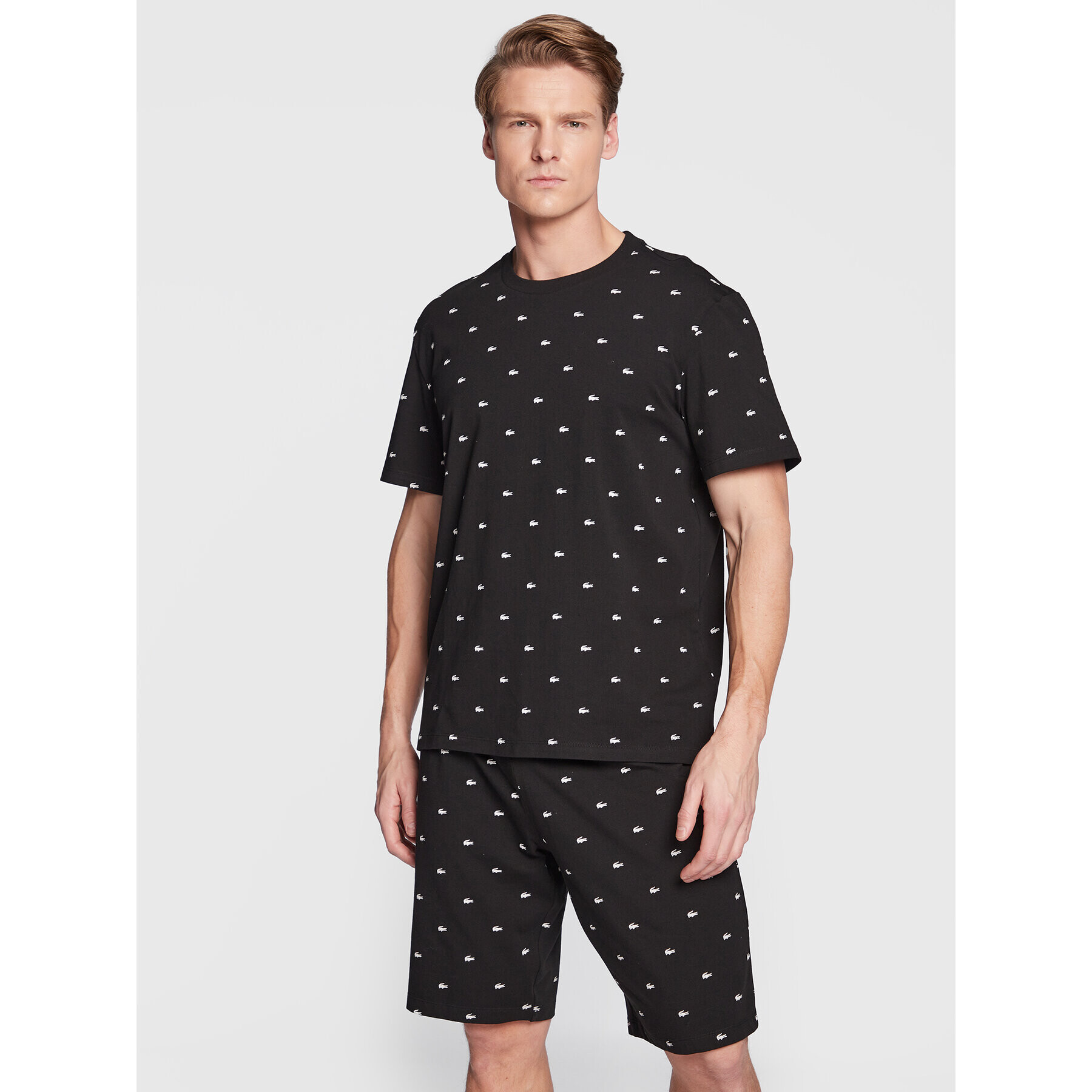 Lacoste Pijama 4H3304 Negru Regular Fit - Pled.ro