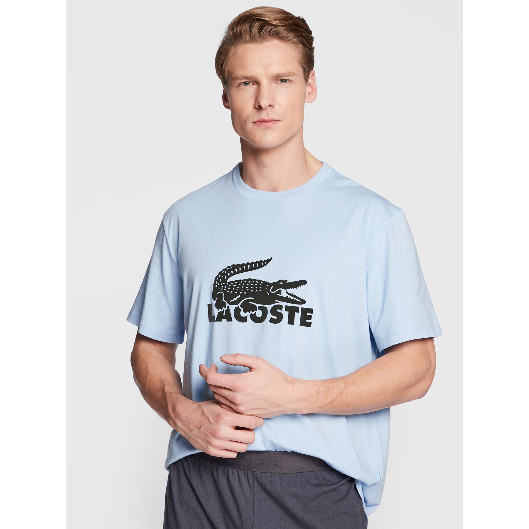 Lacoste Pijama 4H7467 Albastru Regular Fit - Pled.ro