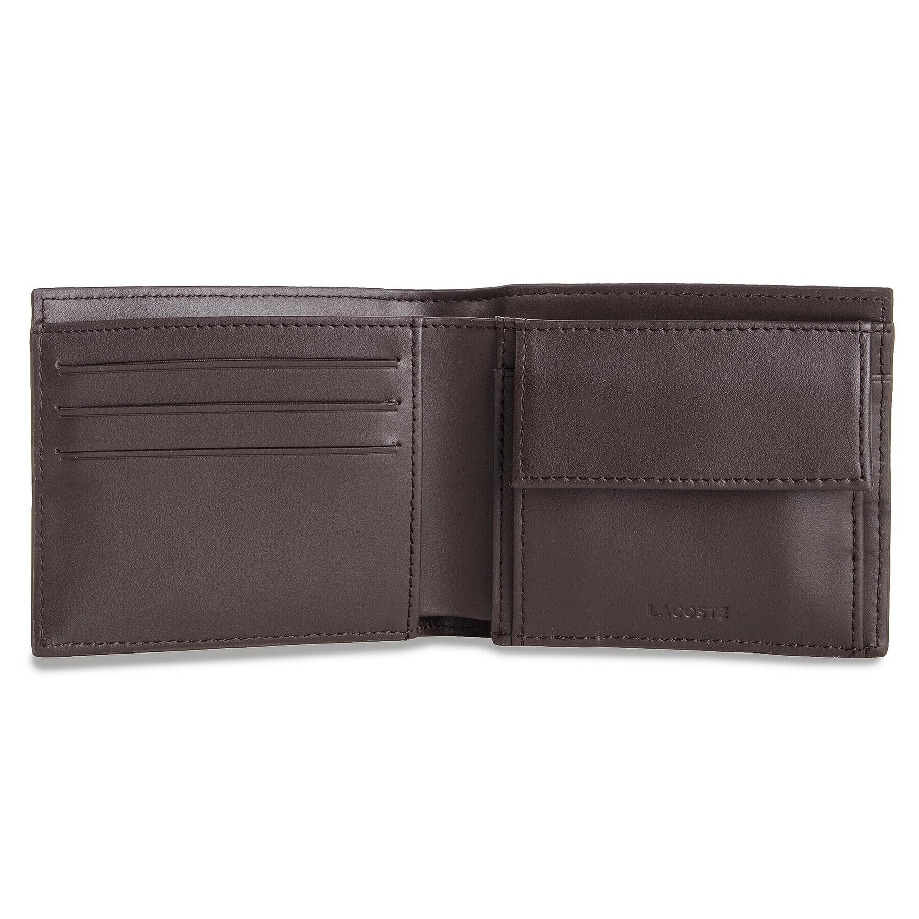 Lacoste Portofel Mare pentru Bărbați Large Billfold & Coin NH1112FG Maro - Pled.ro