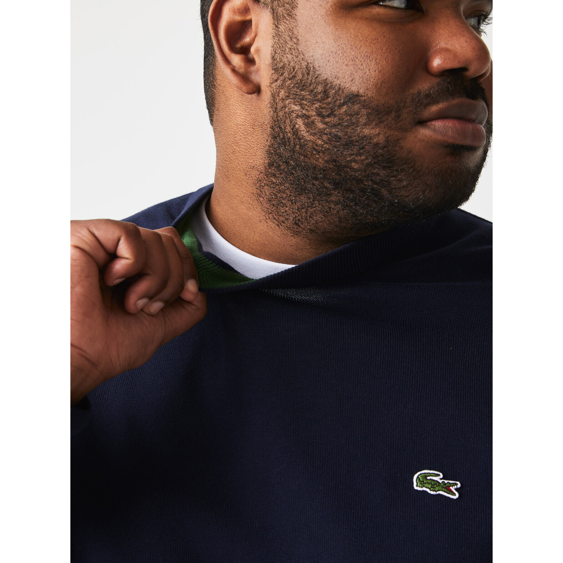 Lacoste Pulover AH1985-166 Bleumarin Regular Fit - Pled.ro