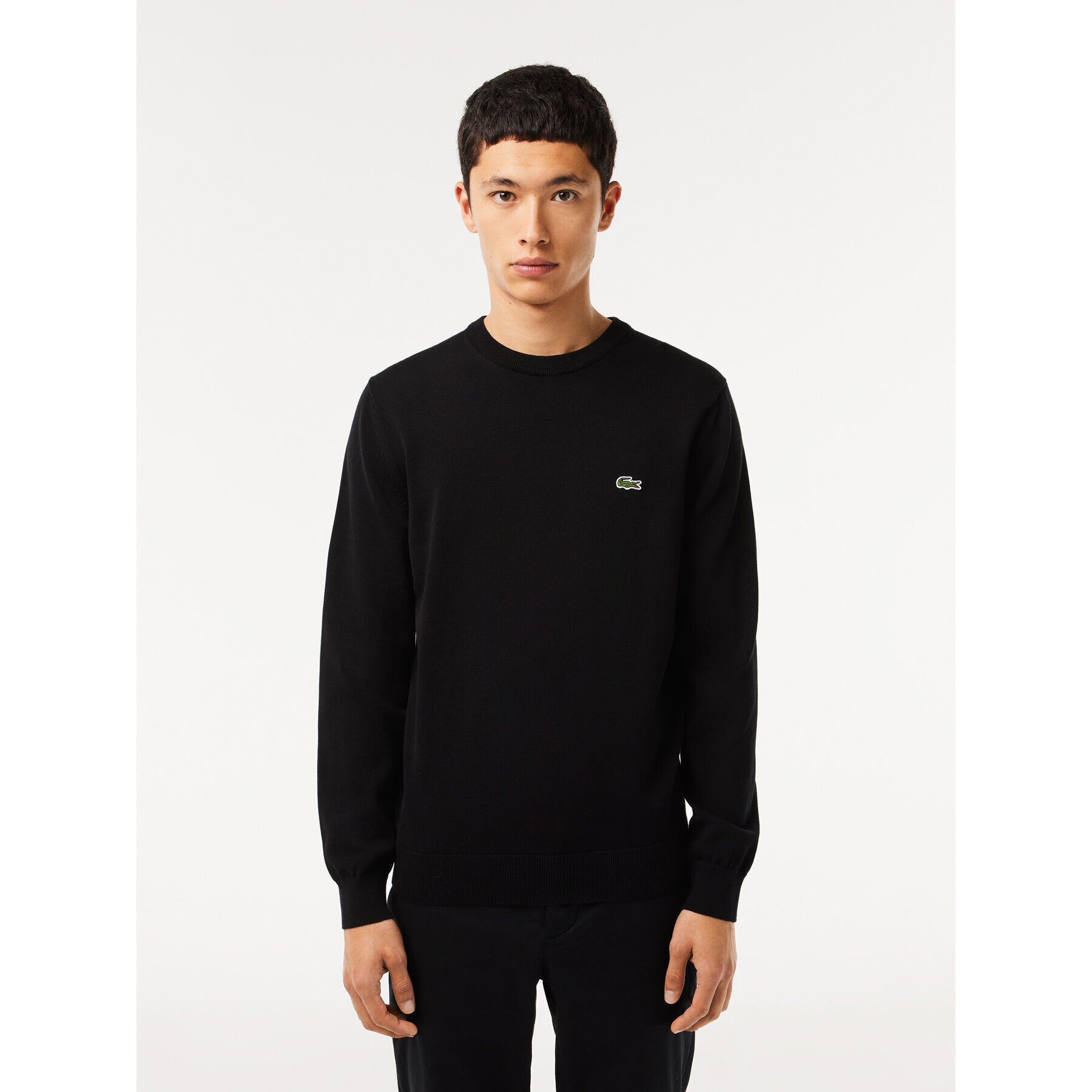 Lacoste Pulover AH1985 Negru Regular Fit - Pled.ro