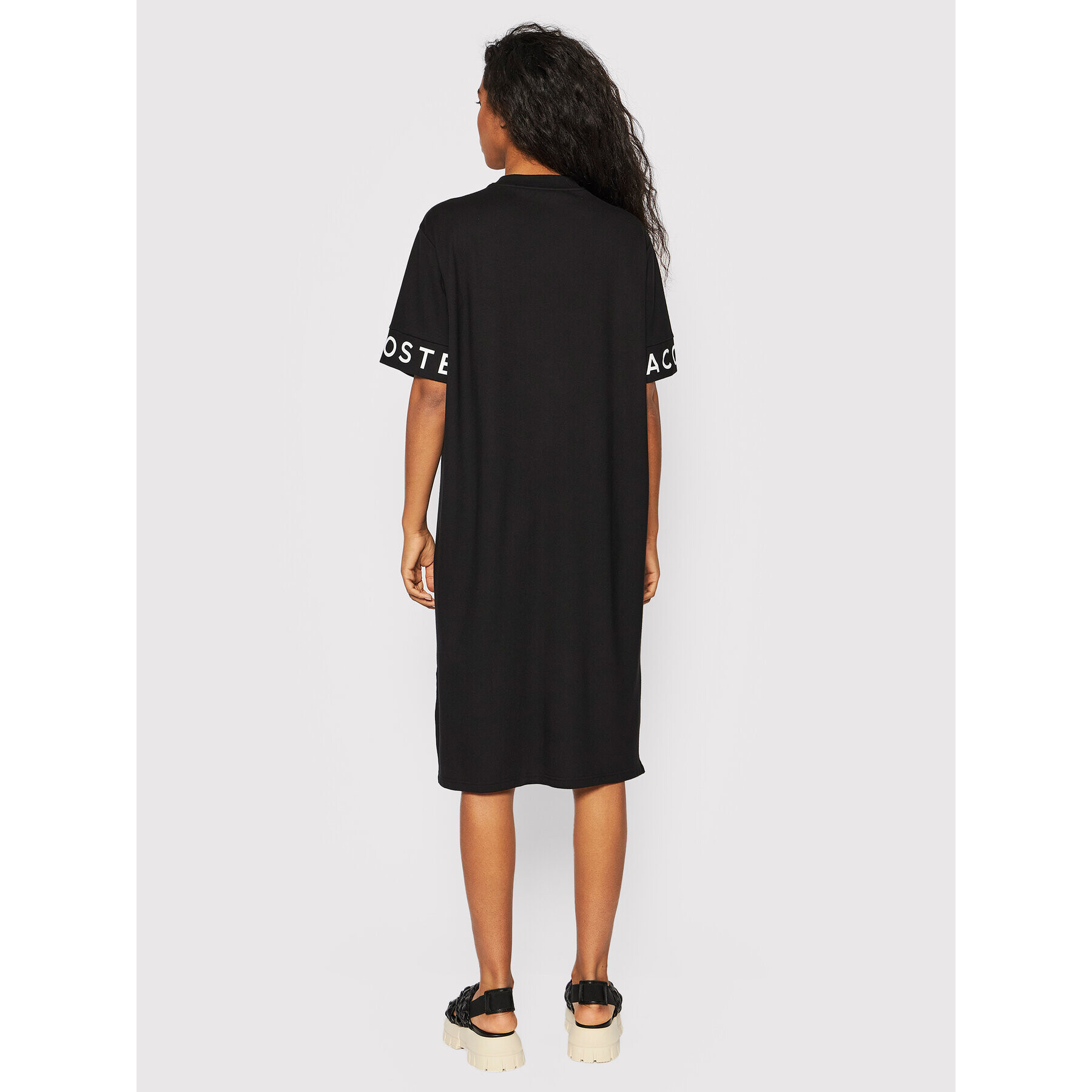 Lacoste Rochie de zi EF0107 Negru Relaxed Fit - Pled.ro