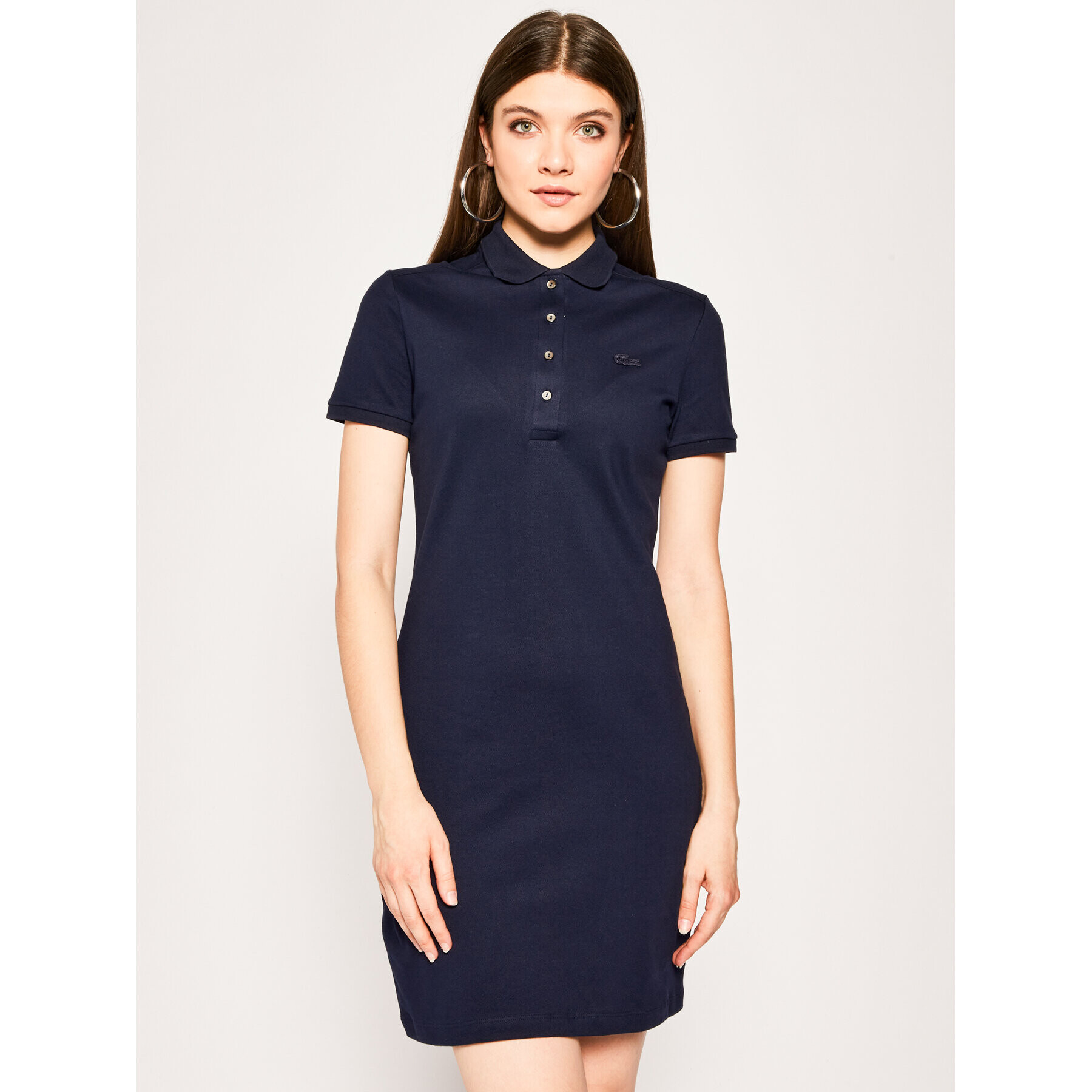 Lacoste Rochie de zi EF5473 Bleumarin Slim Fit - Pled.ro