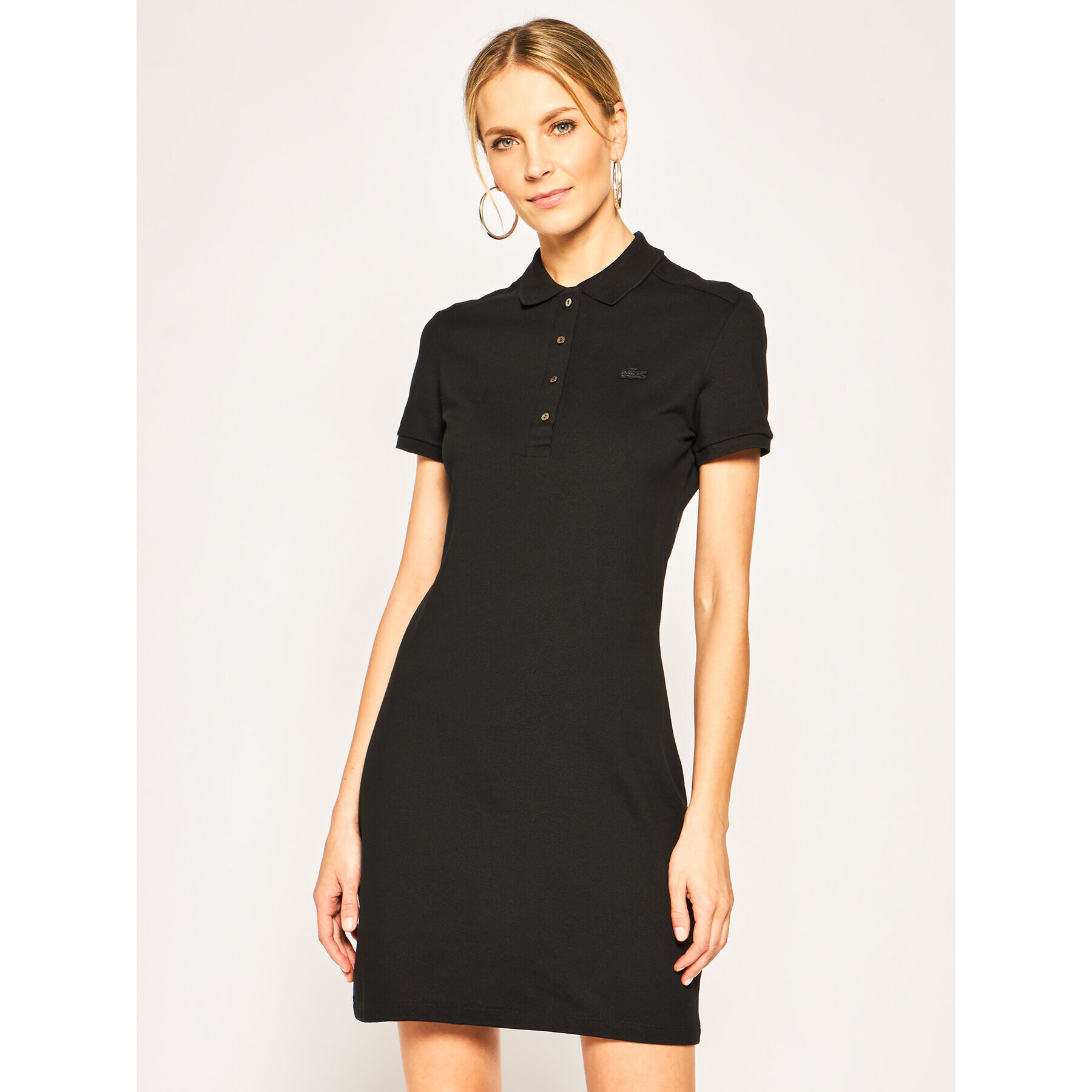 Lacoste Rochie de zi EF5473 Negru Slim Fit - Pled.ro