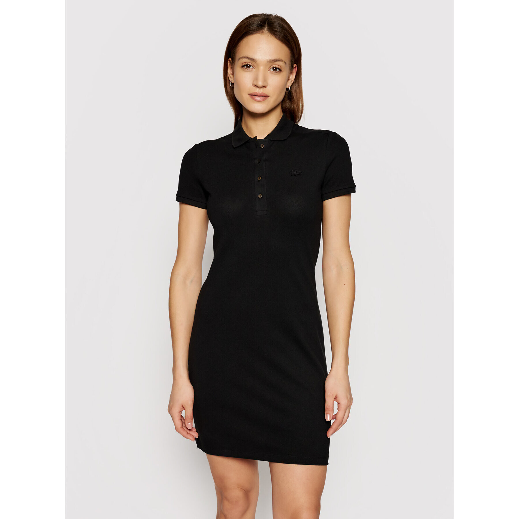 Lacoste Rochie de zi EF5473 Negru Slim Fit - Pled.ro