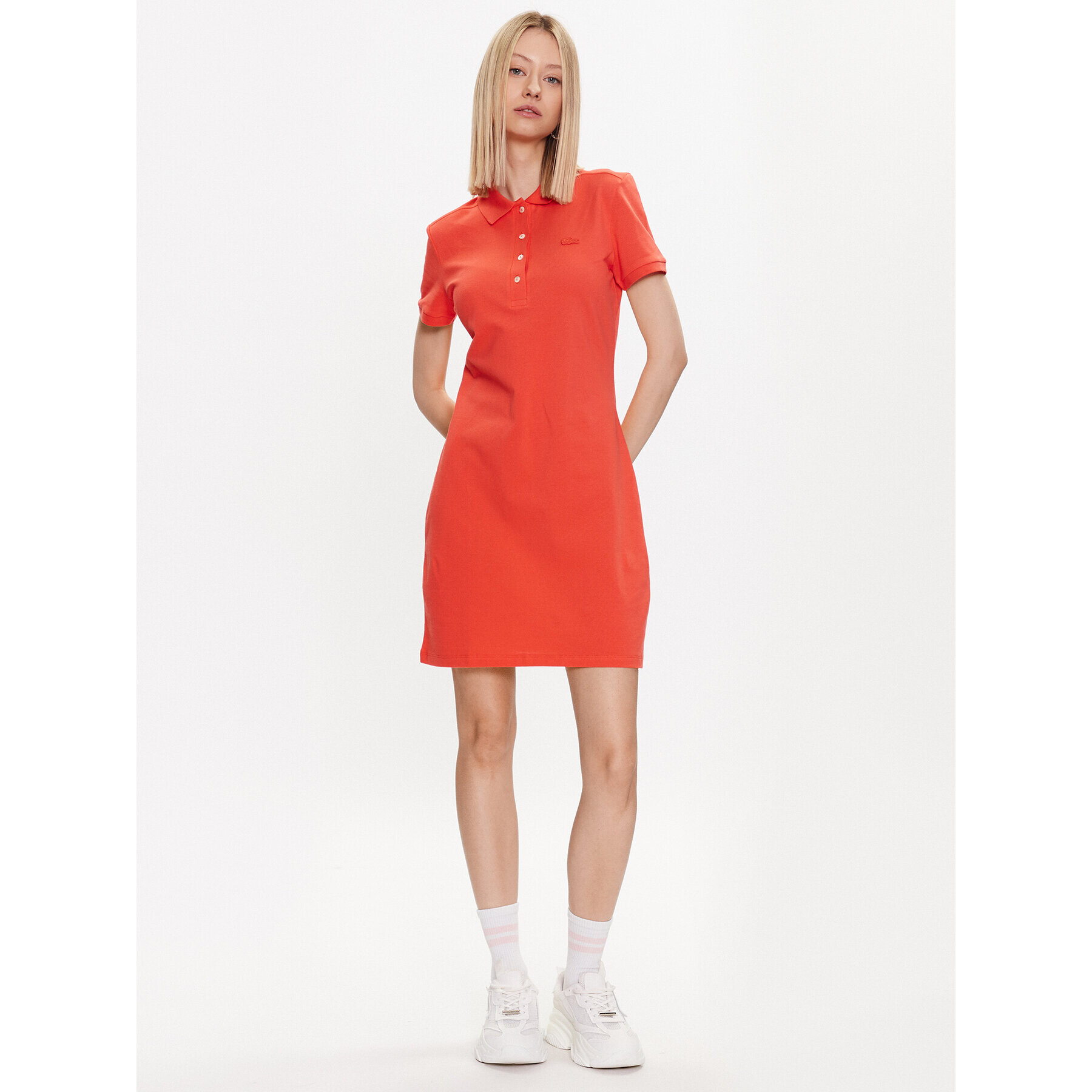 Lacoste Rochie de zi EF5473 Roșu Slim Fit - Pled.ro