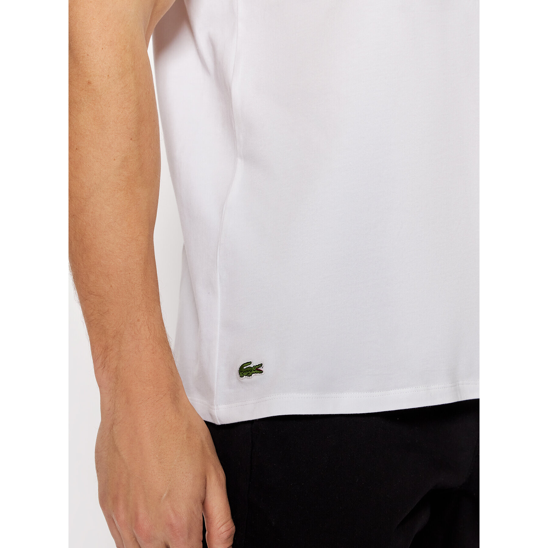 Lacoste Set 2 tricouri TH3455 Alb Regular Fit - Pled.ro