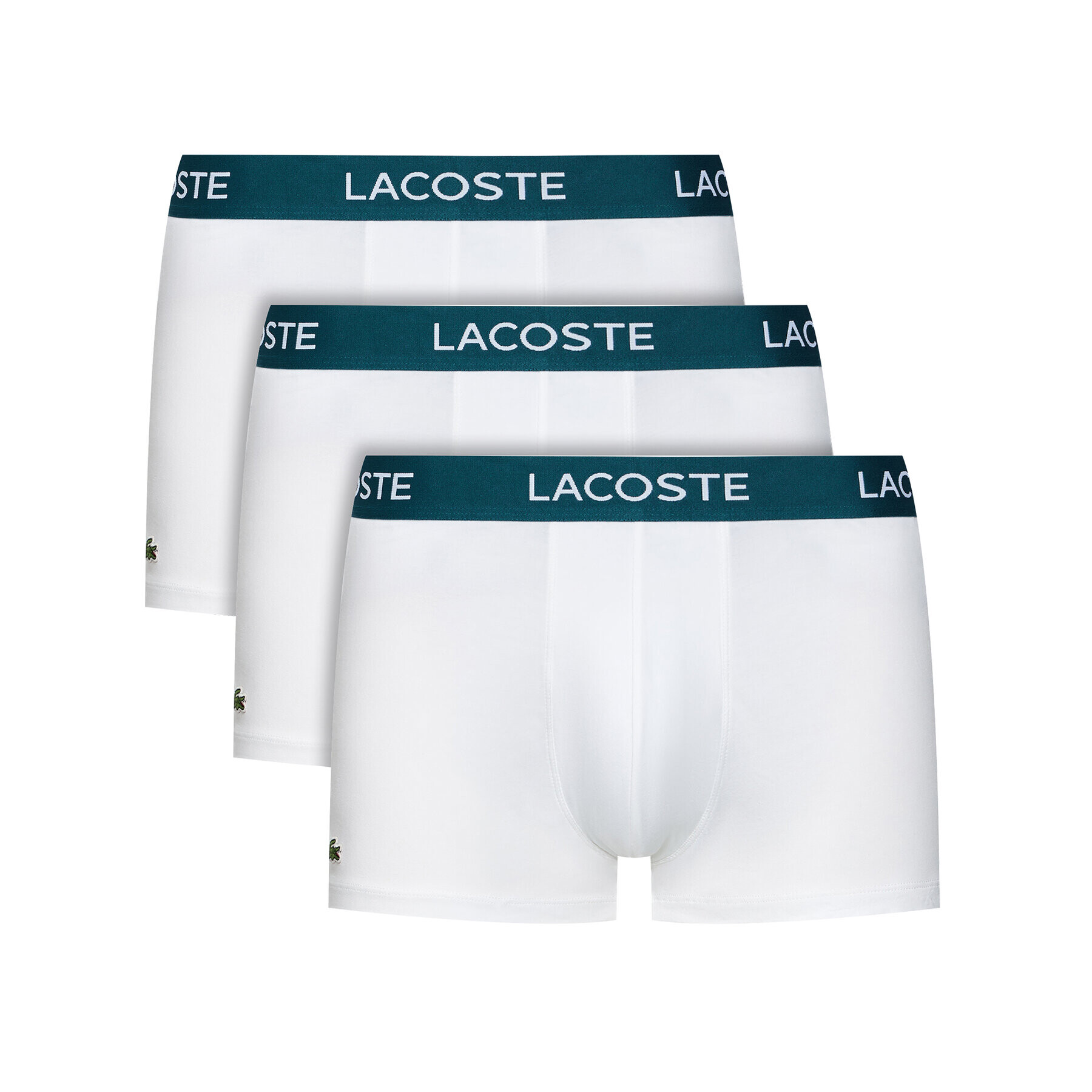 Lacoste Set 3 perechi de boxeri 5H3389 Alb - Pled.ro