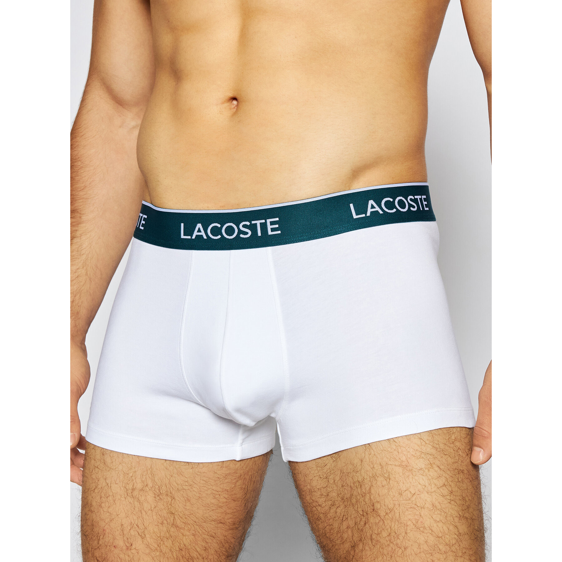 Lacoste Set 3 perechi de boxeri 5H3389 Alb - Pled.ro