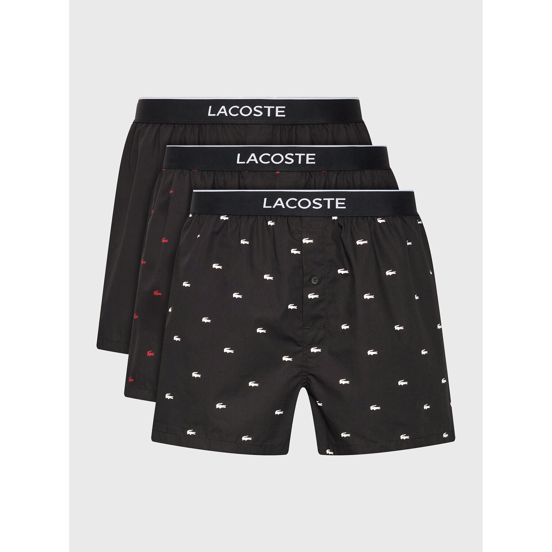 Lacoste Set 3 perechi de boxeri 7H1761 Negru - Pled.ro