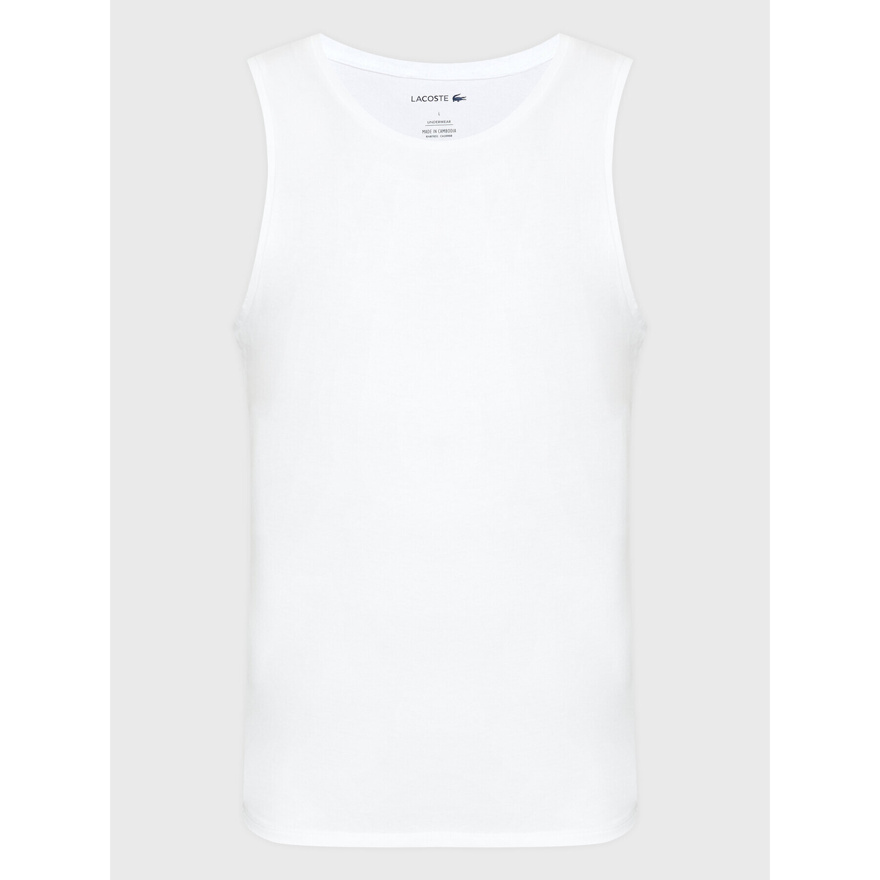 Lacoste Set 3 Tank top-uri TH3441 Alb Regular Fit - Pled.ro