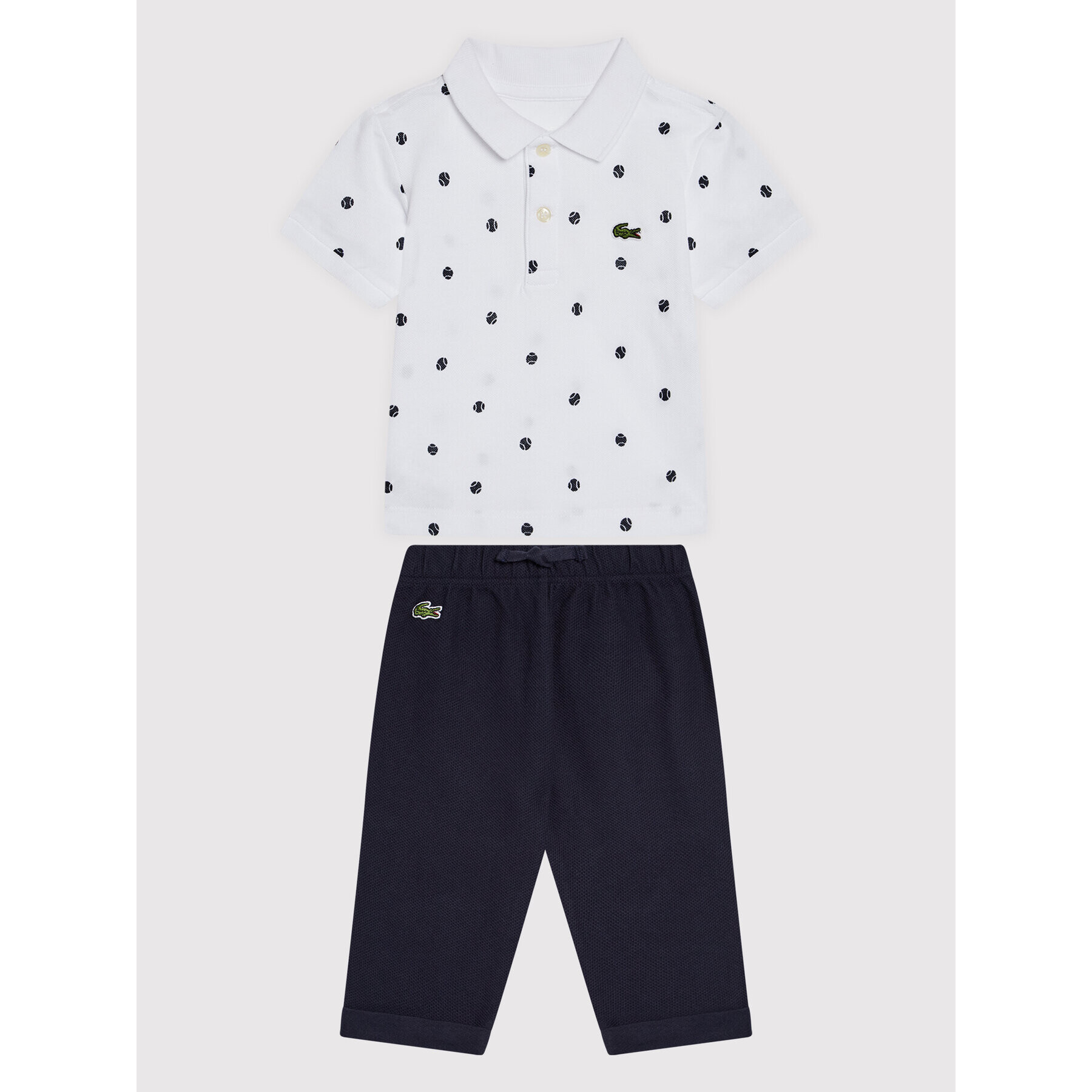 Lacoste Set polo și pantaloni scurți 4J6831 Colorat Regular Fit - Pled.ro