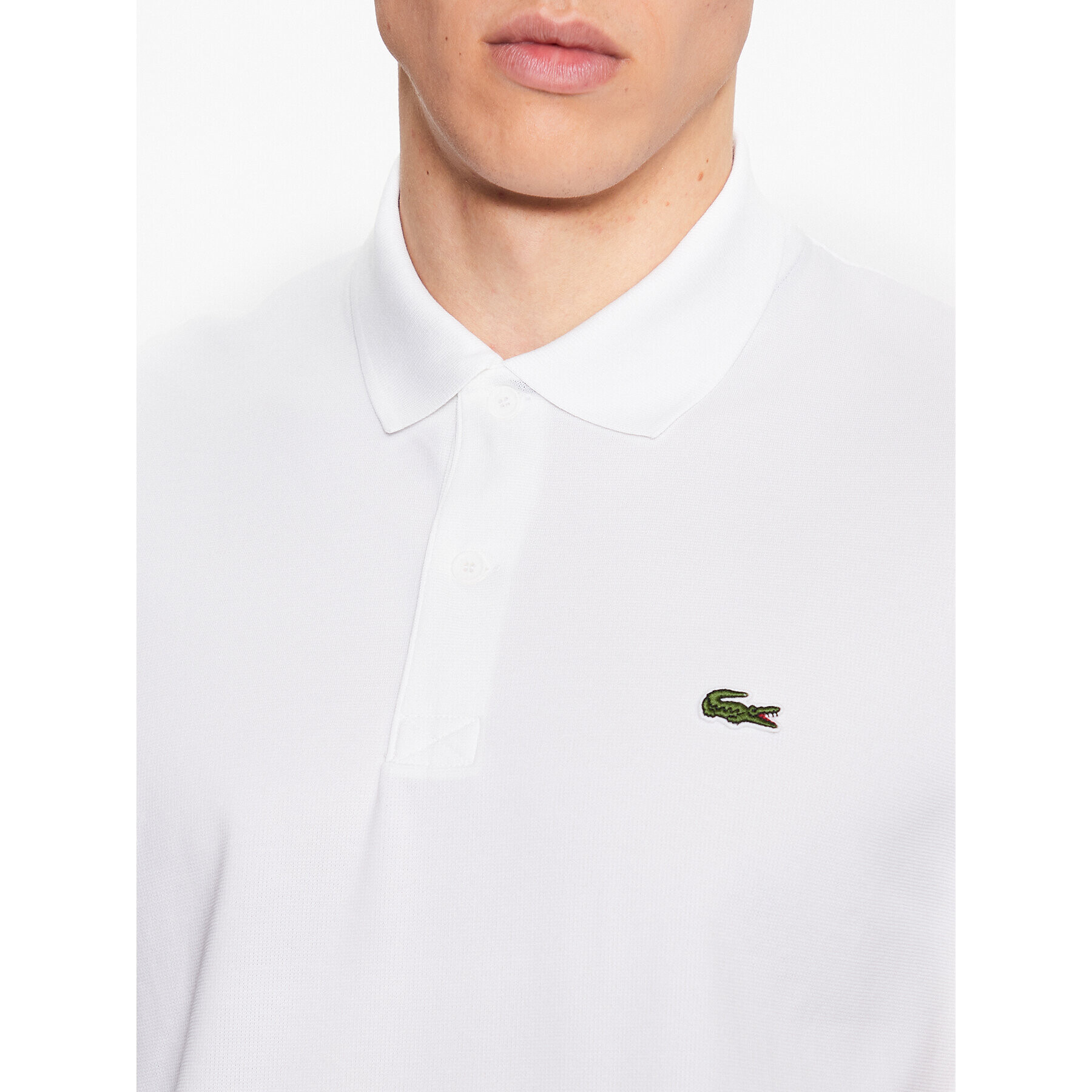 Lacoste Tricou polo DH0783 Alb Regular Fit - Pled.ro