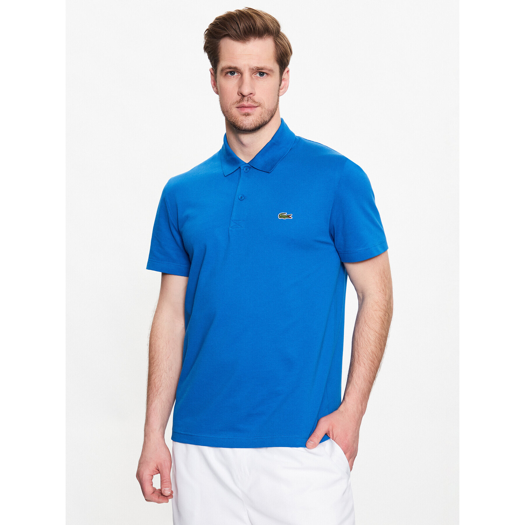 Lacoste Tricou polo DH0783 Albastru Regular Fit - Pled.ro