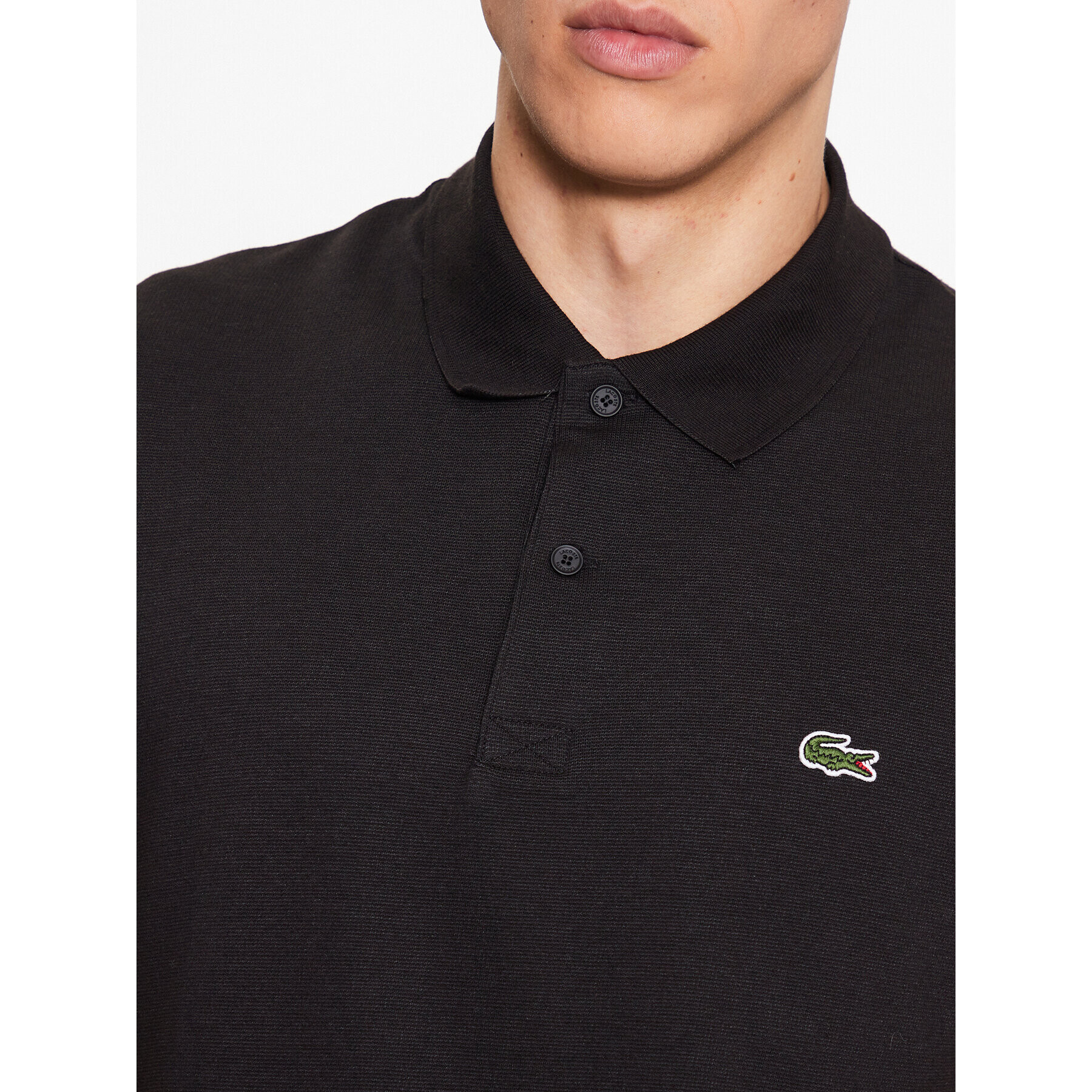 Lacoste Tricou polo DH0783 Negru Regular Fit - Pled.ro