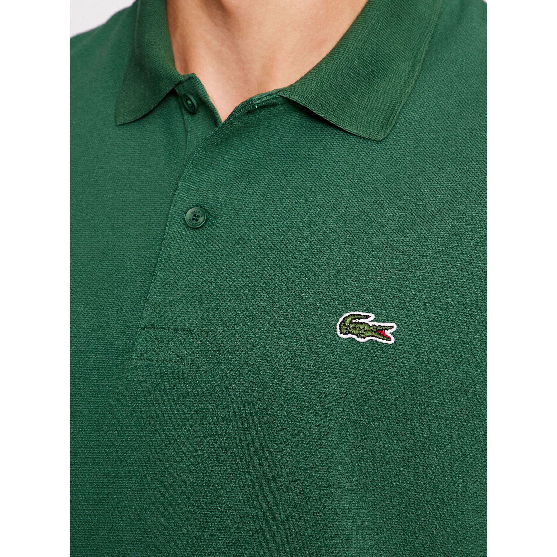 Lacoste Tricou polo DH0783 Verde Regular Fit - Pled.ro