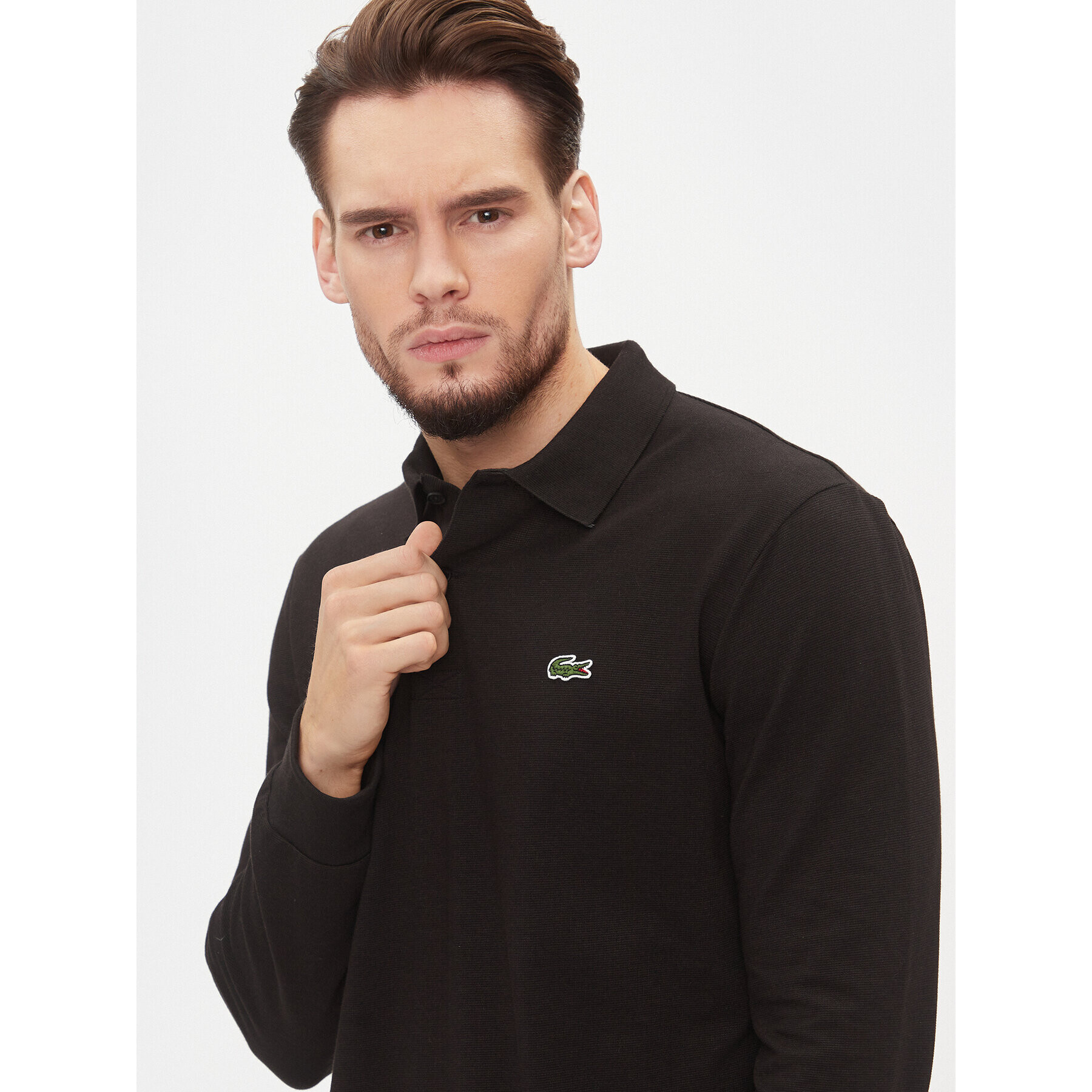 Lacoste Tricou polo DH0784 Negru Regular Fit - Pled.ro