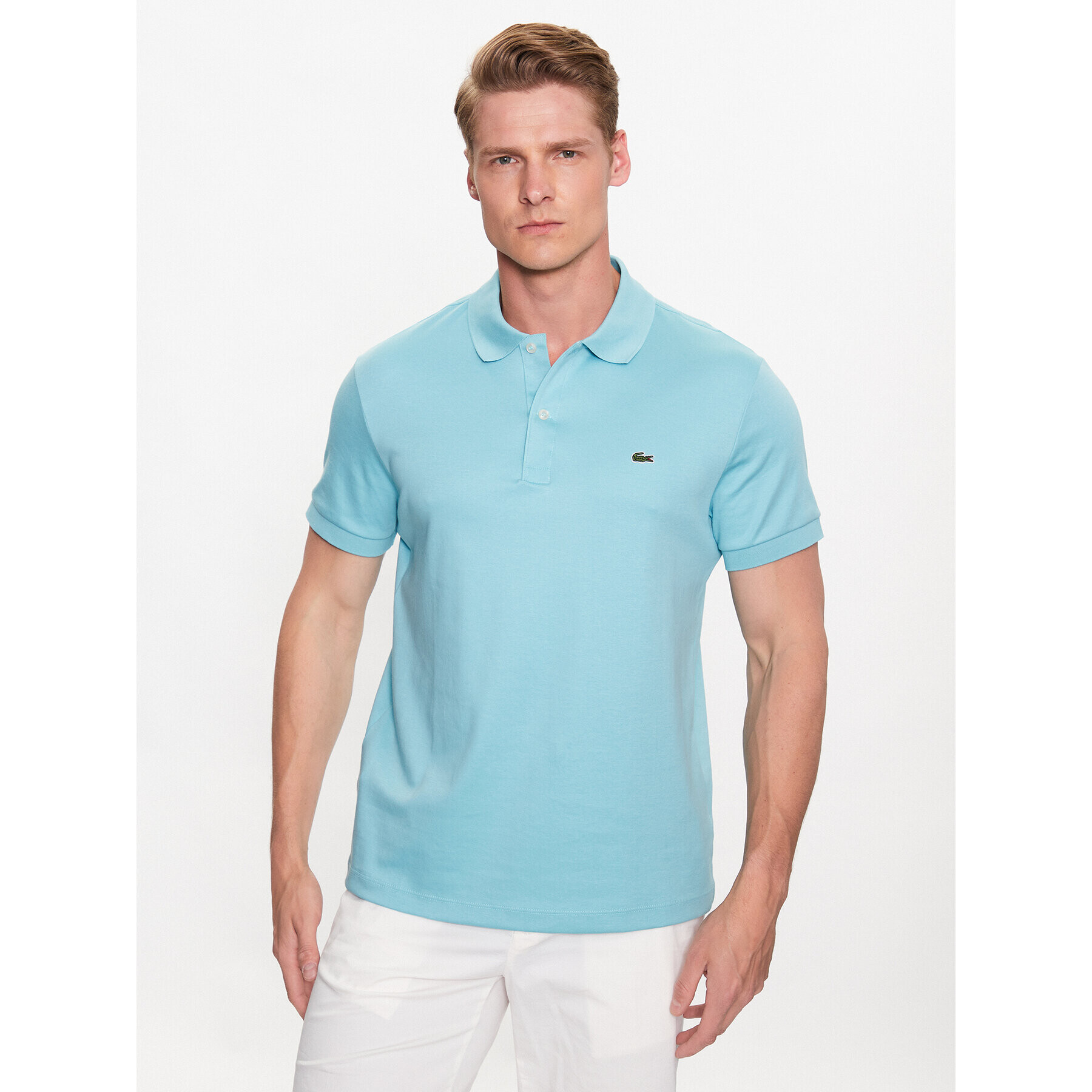 Lacoste Tricou polo DH2050 Albastru Regular Fit - Pled.ro