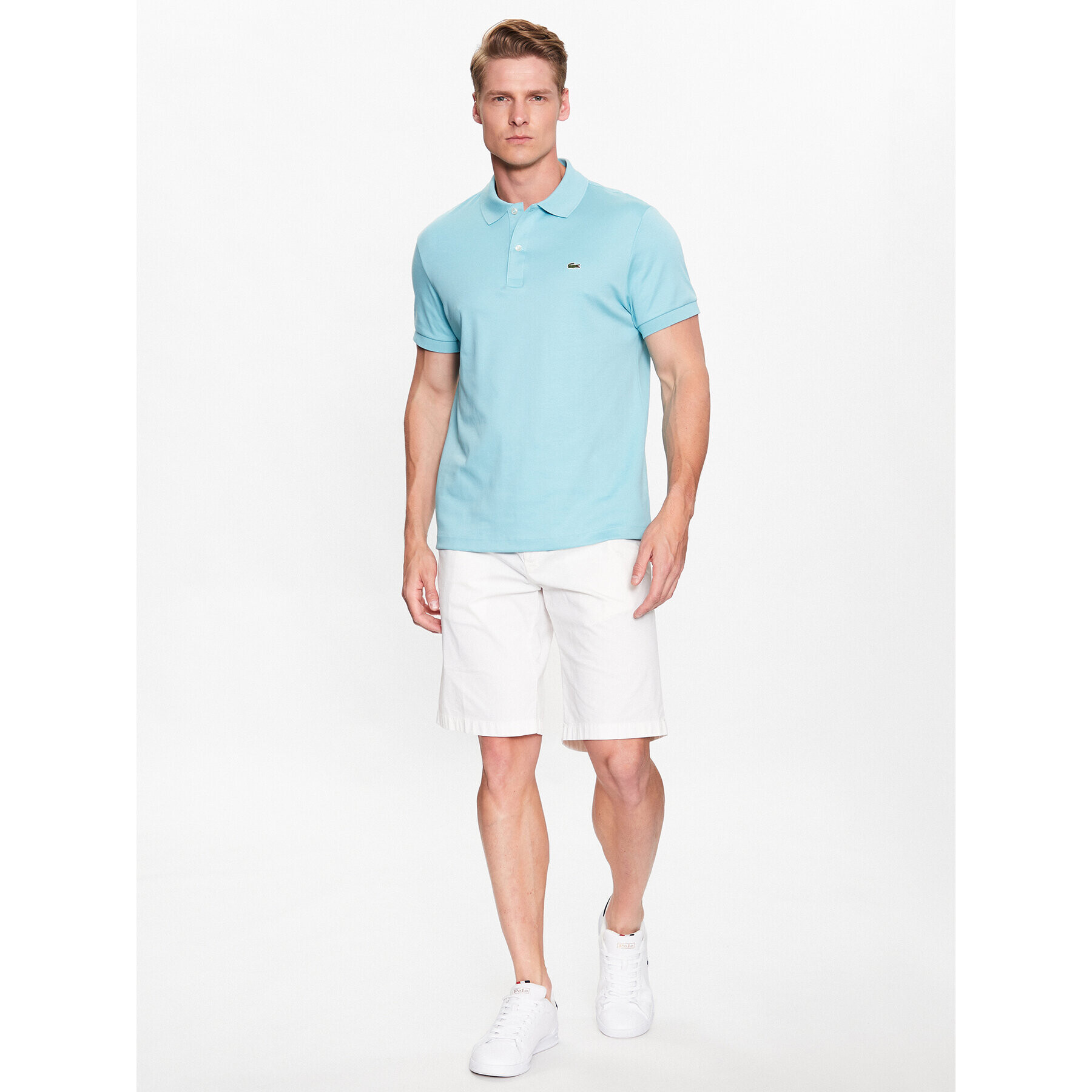 Lacoste Tricou polo DH2050 Albastru Regular Fit - Pled.ro