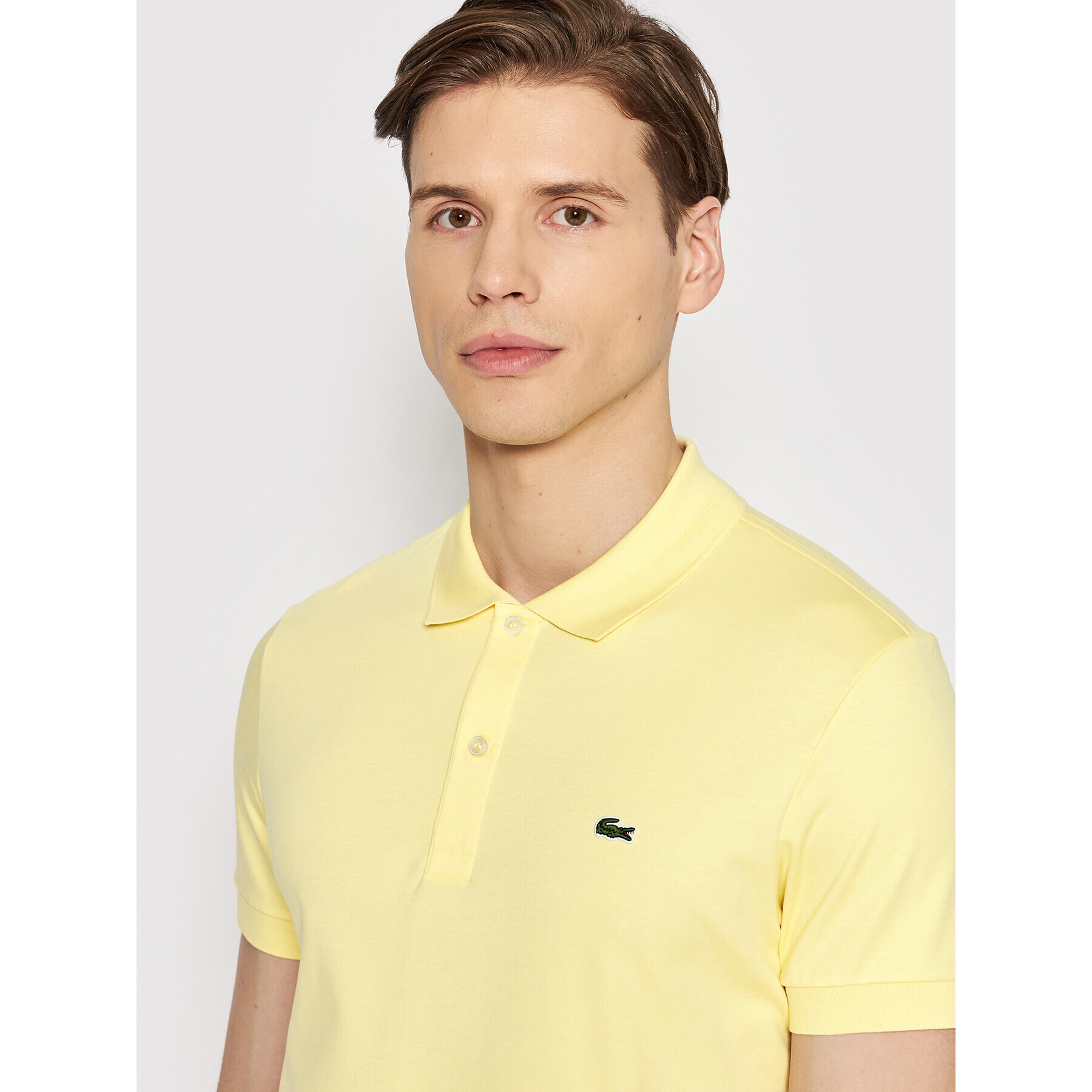 Lacoste Tricou polo DH2050 Galben Regular Fit - Pled.ro