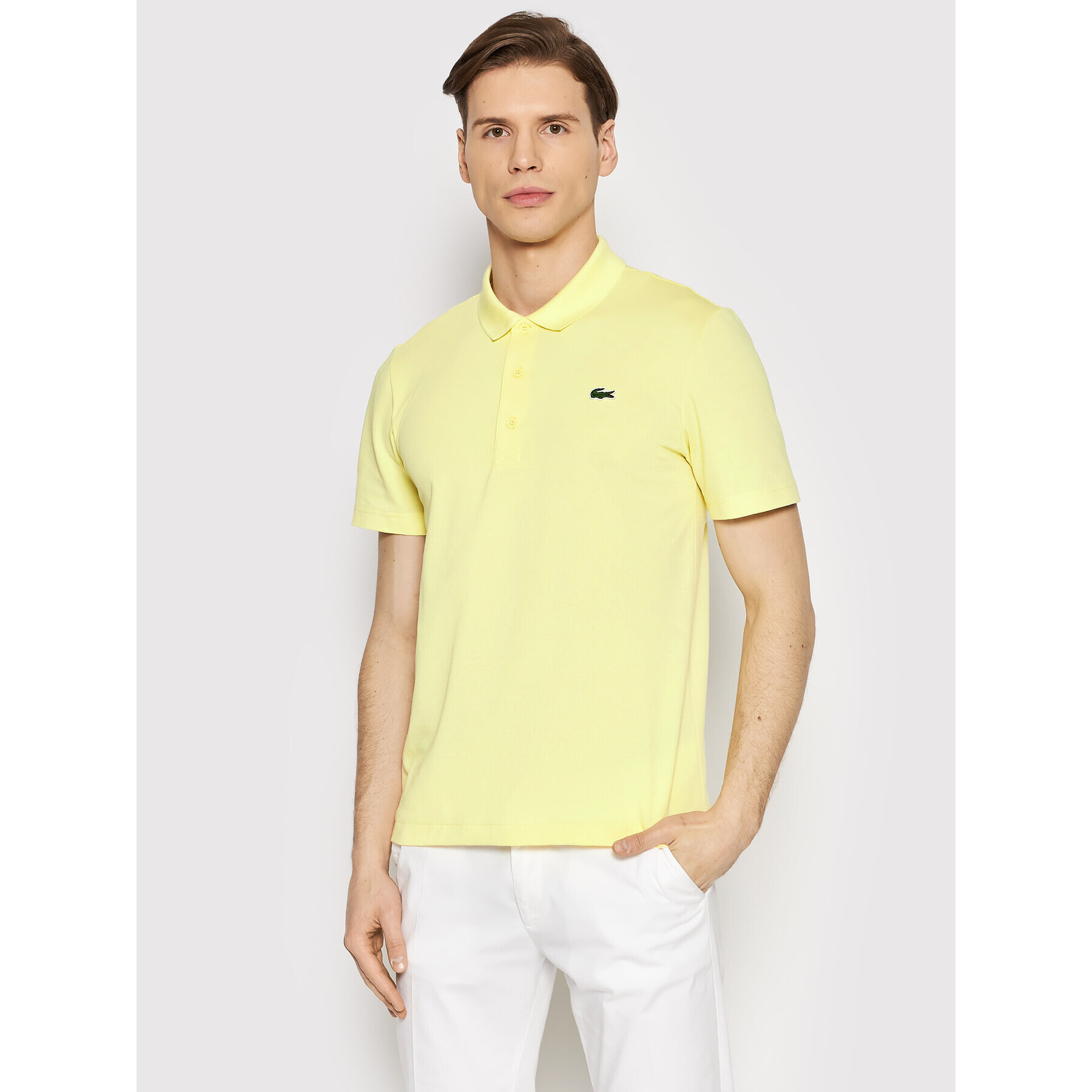 Lacoste Tricou polo DH2881 Galben Regular Fit - Pled.ro