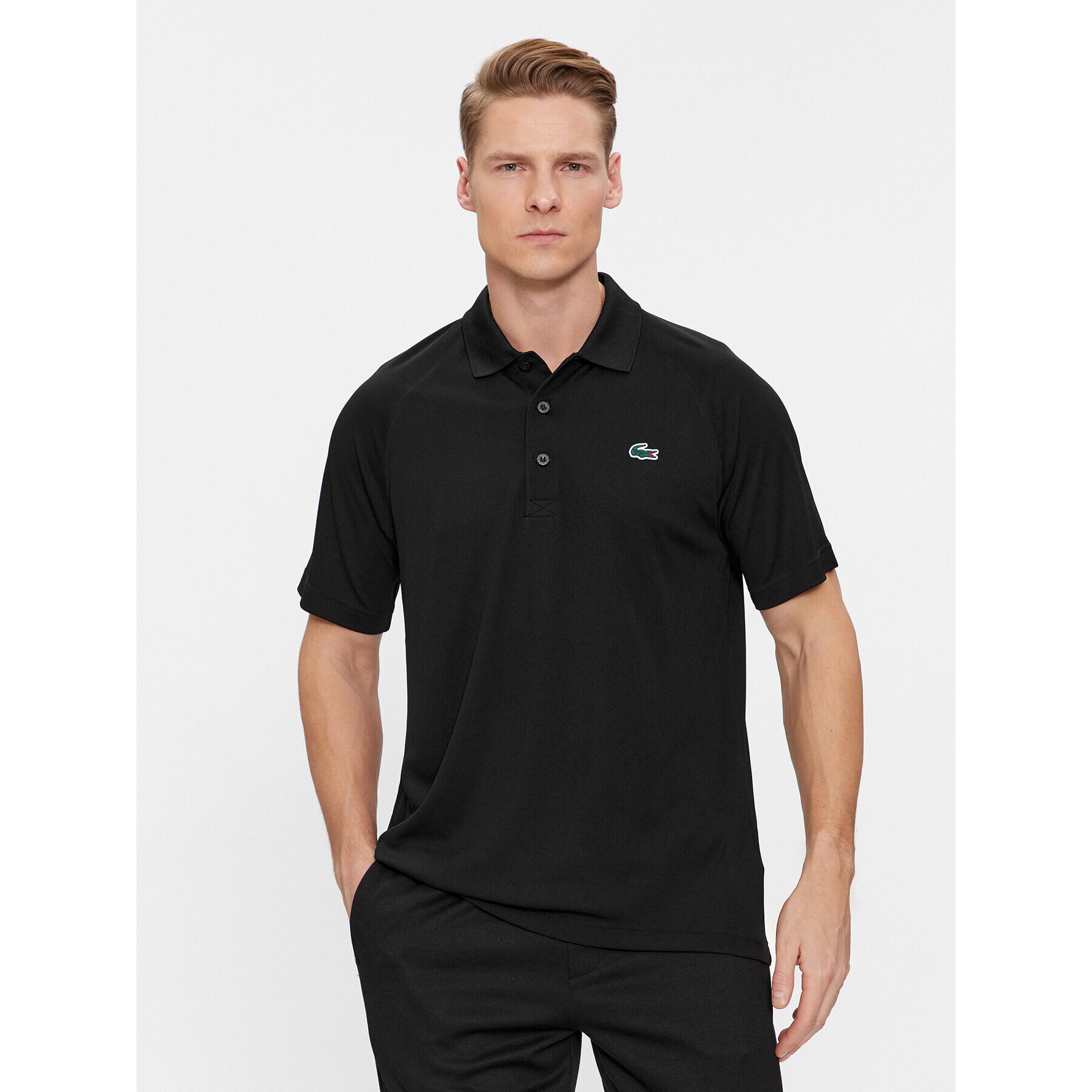 Lacoste Tricou polo DH3201 Negru Regular Fit - Pled.ro