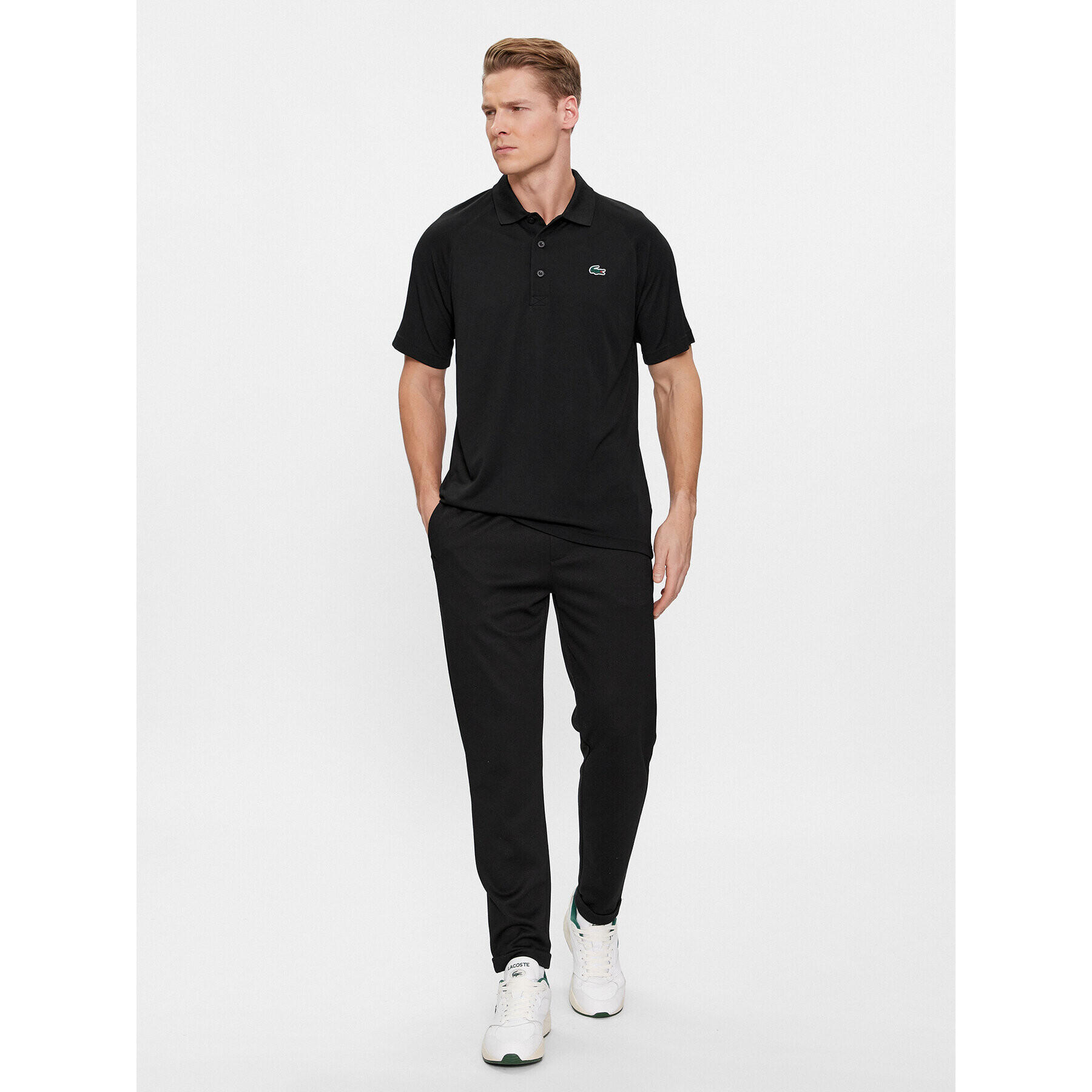 Lacoste Tricou polo DH3201 Negru Regular Fit - Pled.ro