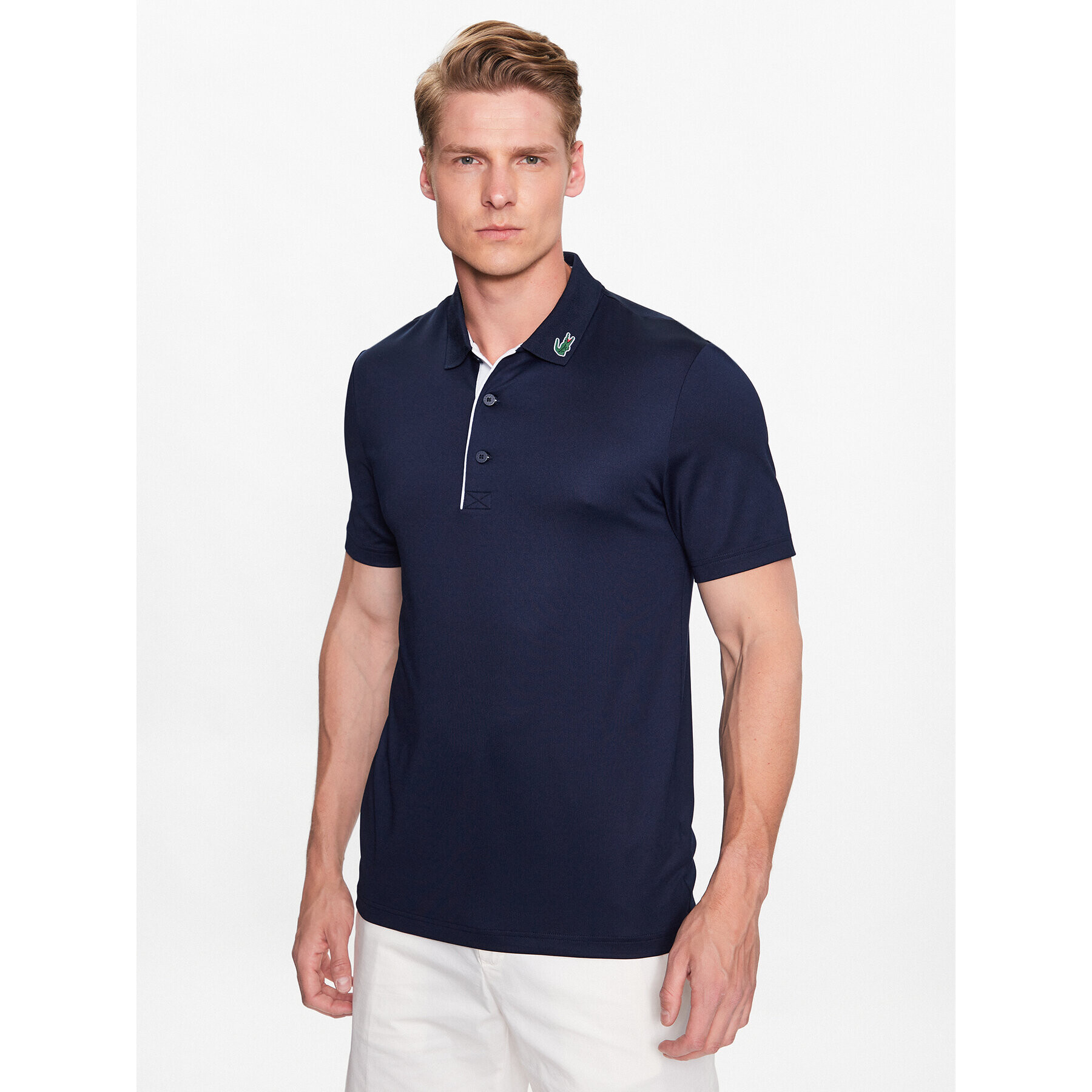 Lacoste Tricou polo DH3982 Bleumarin Regular Fit - Pled.ro