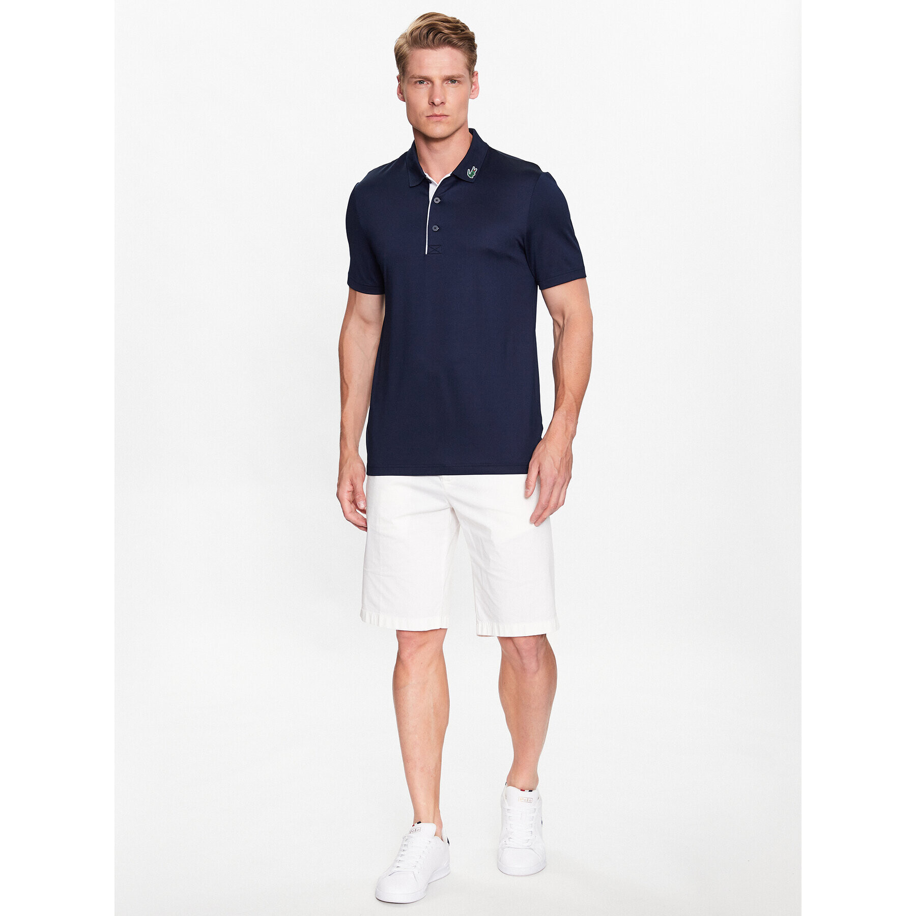 Lacoste Tricou polo DH3982 Bleumarin Regular Fit - Pled.ro