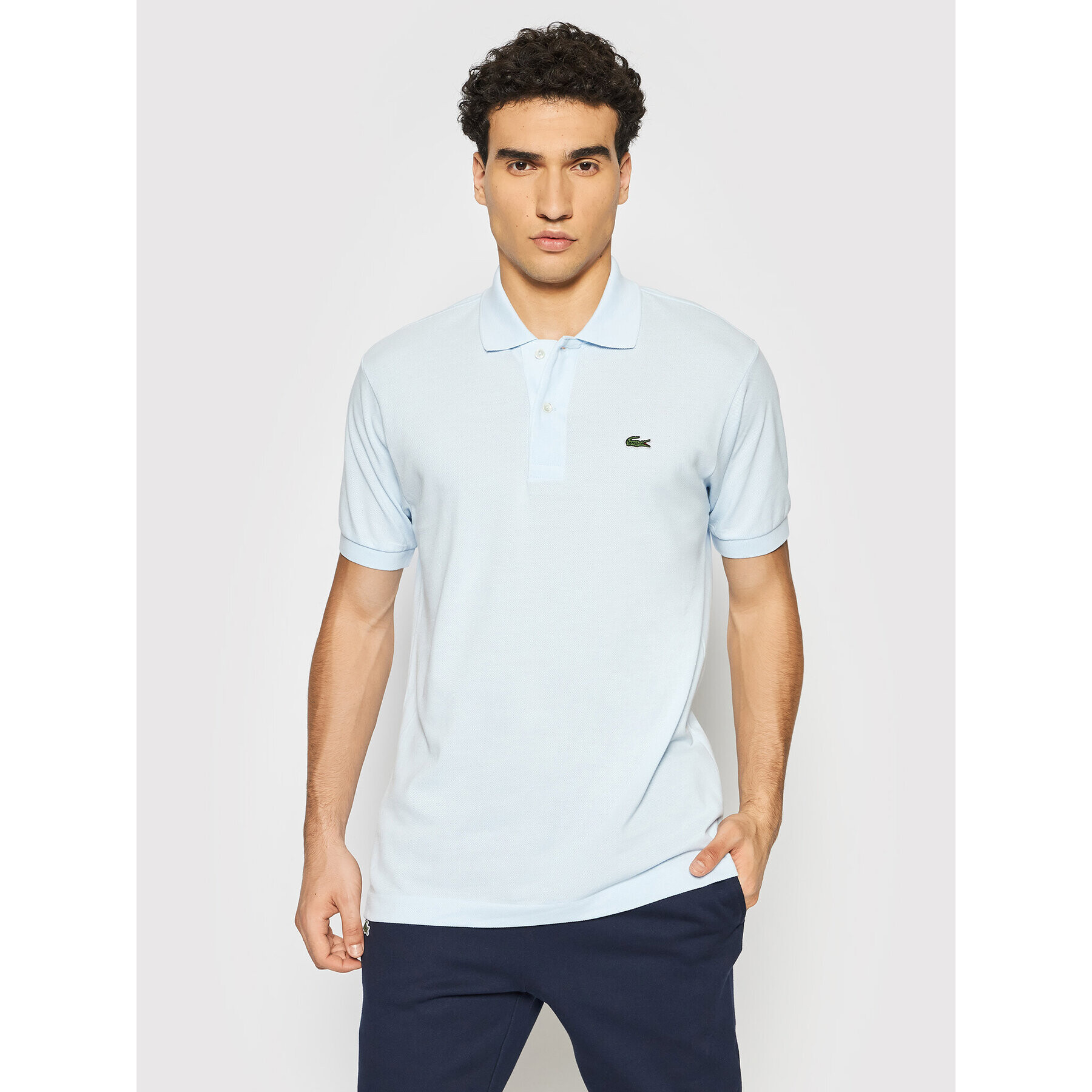 Lacoste Tricou polo L1212 Albastru Classic Fit - Pled.ro