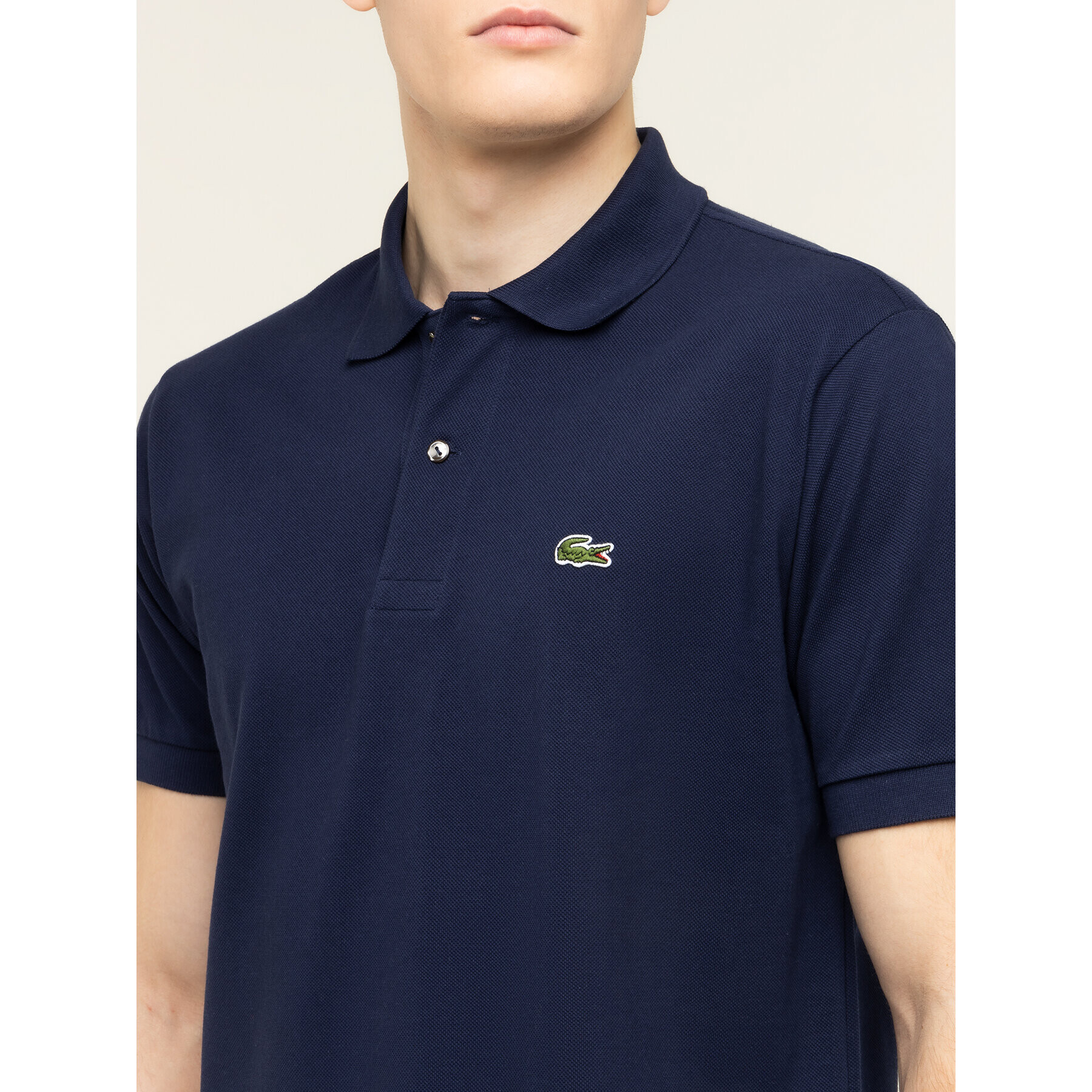 Lacoste Tricou polo L1212 Bleumarin Classic Fit - Pled.ro