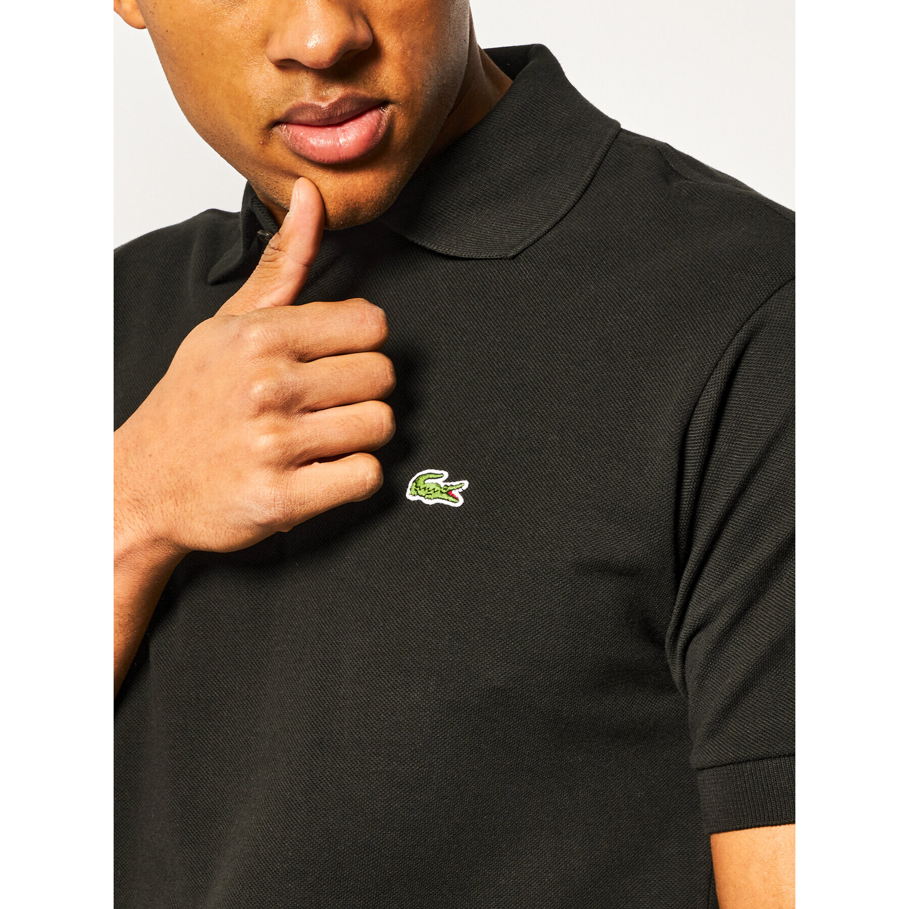 Lacoste Tricou polo L1212 Negru Classic Fit - Pled.ro